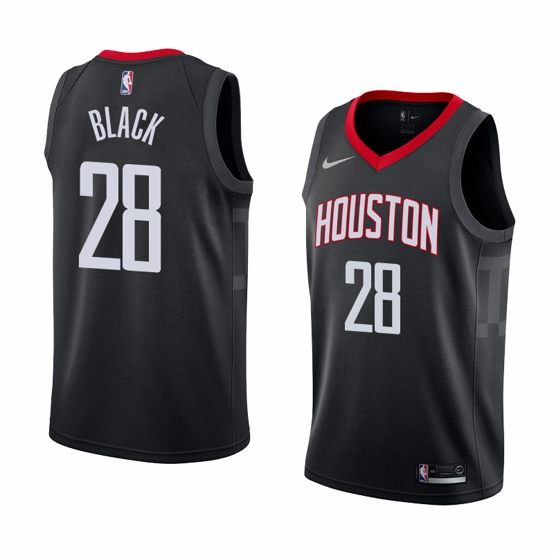NBA Men Houston Rockets Black #28 BLACK Jersey High Quality Name and Number Print - leoleo123123