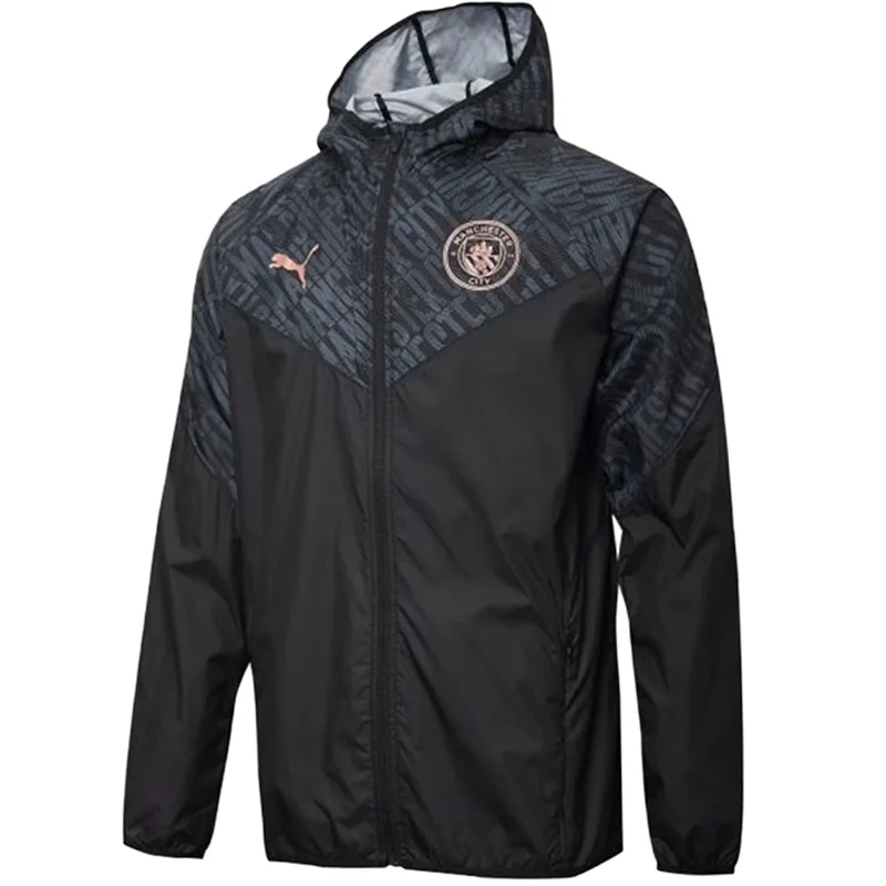 21-22 Manchester City Black Windbreaker Jacket Thai Quality - leoleo123123