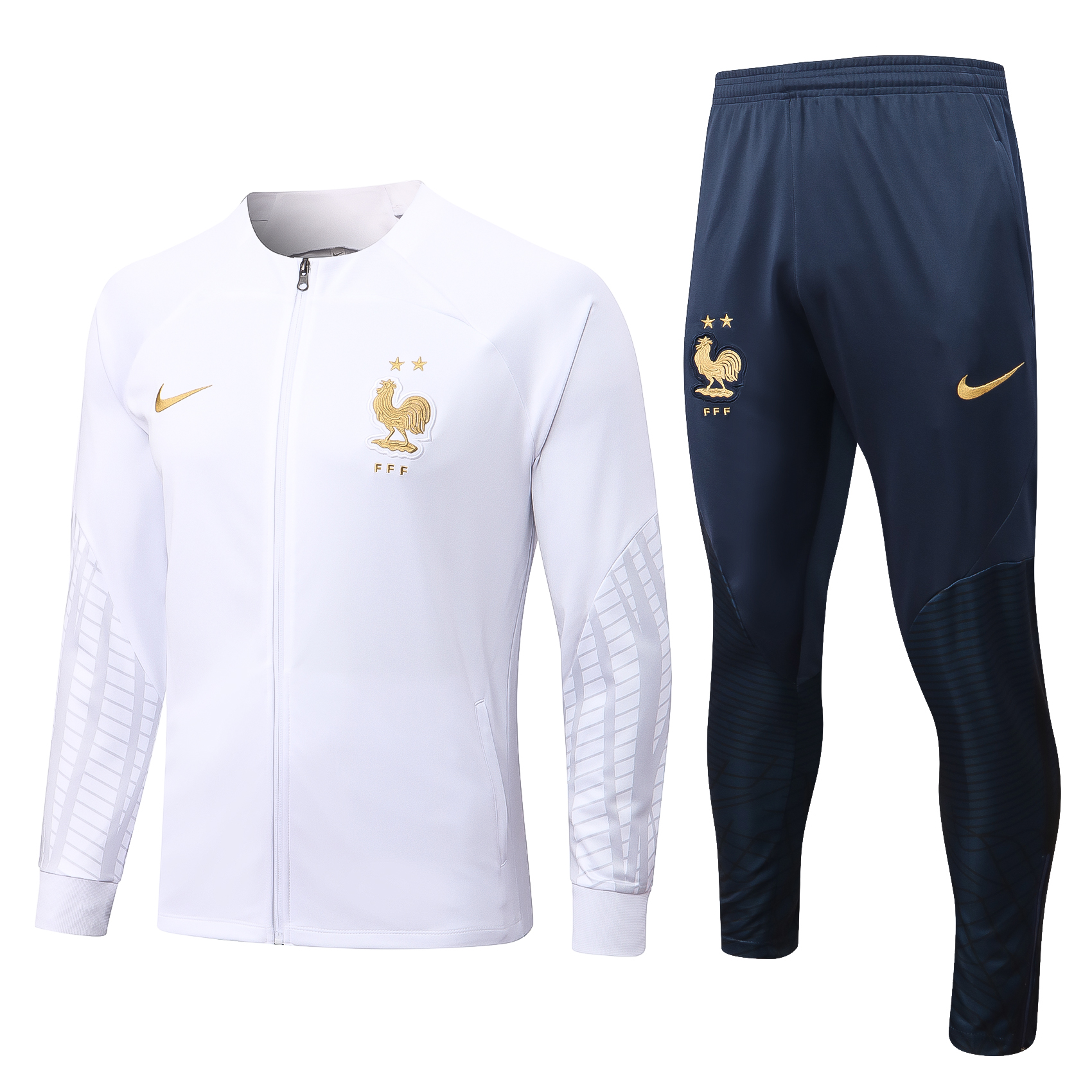 22-23 France White Jacket Tracksuit Thai Quality - leoleo123123