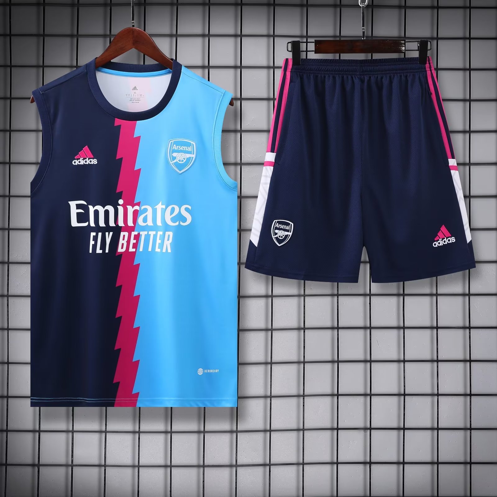 22/23 Arsenal Blue Vest Training Set--Vest and Short Pant Training Tracksuit - leoleo123123