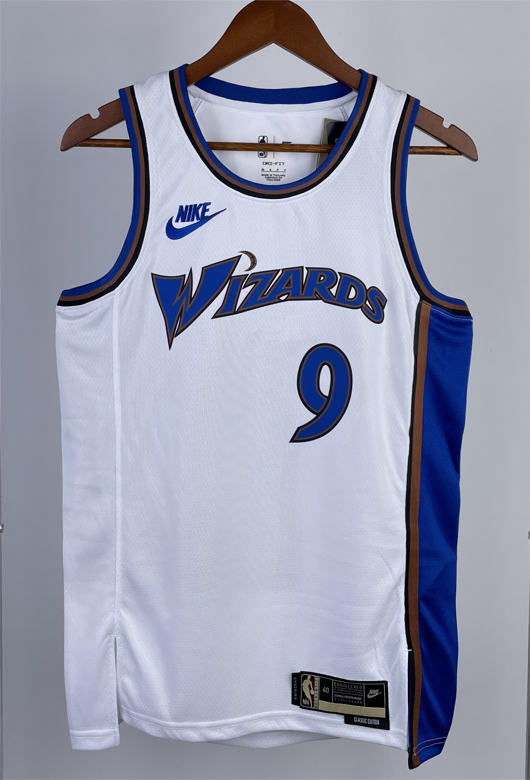 NBA Men Season 2023 Washington Wizards White Retro #9 AVDIJA Jersey High Quality Name and Number Print - leoleo123123