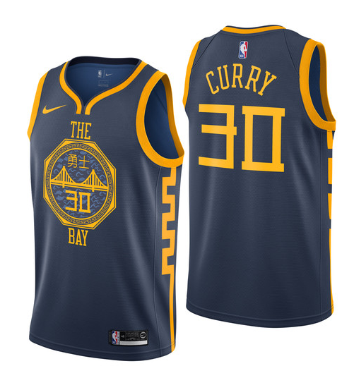 NBA Men Golden State Warriors Navy #30 CURRY Jersey High Quality Name and Number Print - leoleo123123
