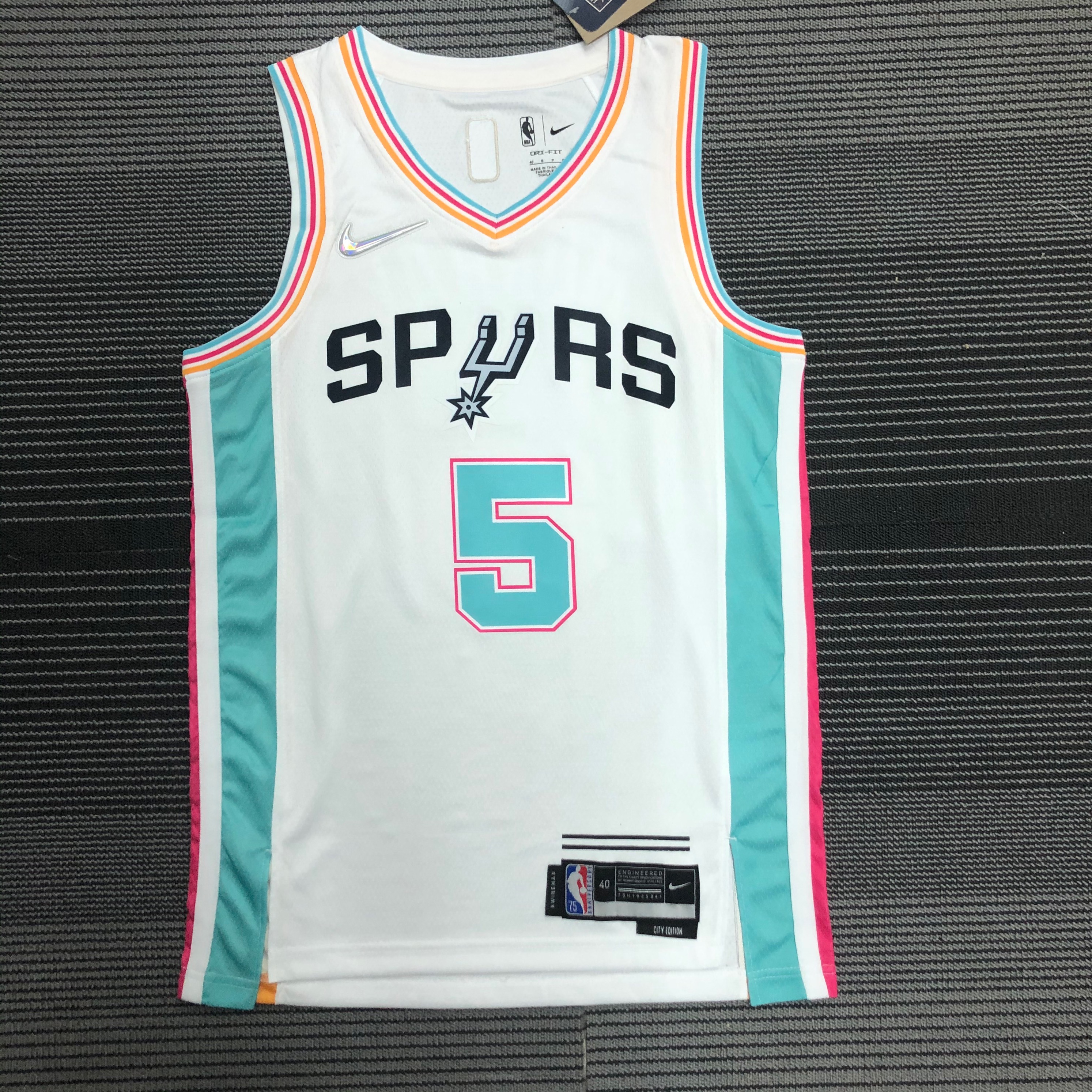 NBA Men 75th Anniversary Season 2022 San Antonio Spurs White #5 MURRAY Jersey High Quality Name and Number Print - leoleo123123