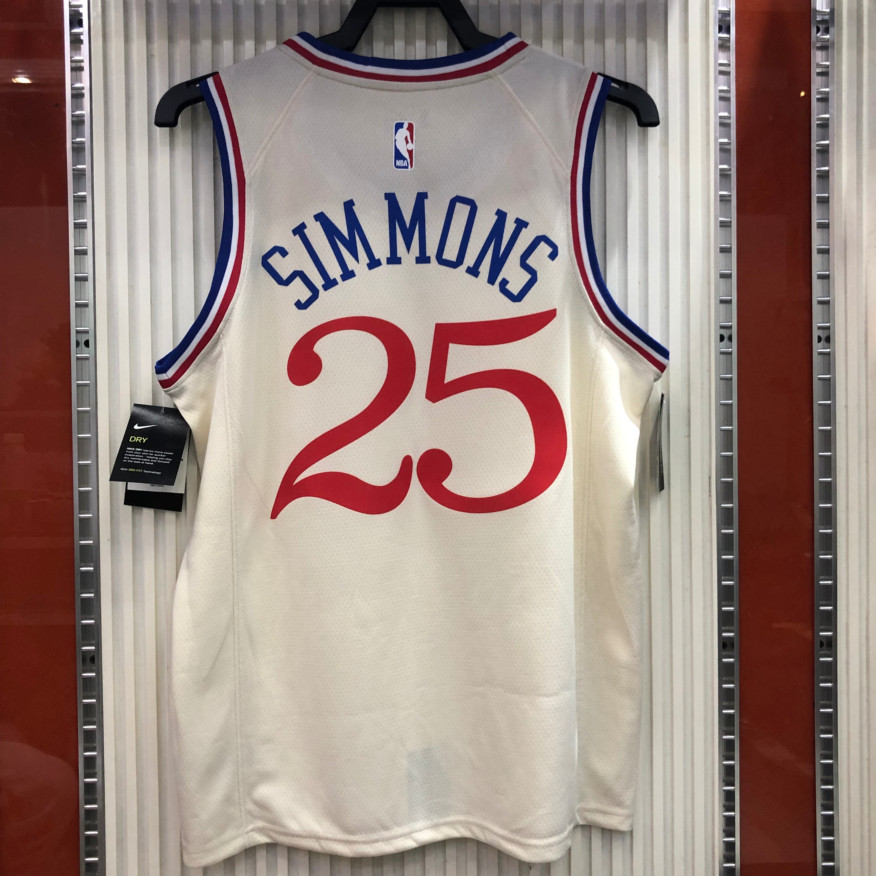 NBA Men Season 20-21 Philadelphia 76ers Beige #25 SIMMONS City Jersey High Quality Name and Number Print - leoleo123123