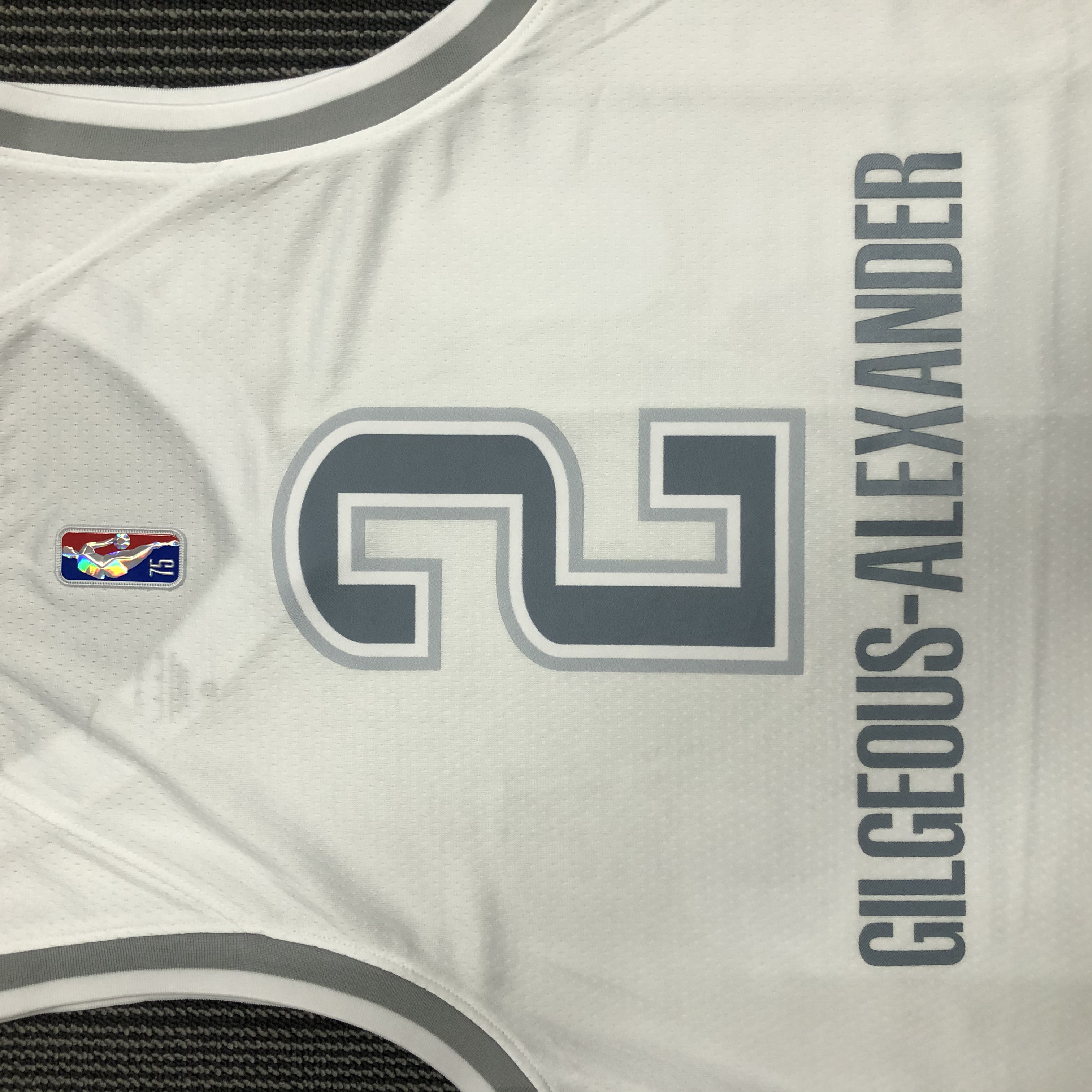 NBA Men 75th Anniversary Oklahoma City Thunder City Version White #2 GILGEOUS-ALEXANDER Jersey High Quality Name and Number Print - leoleo123123