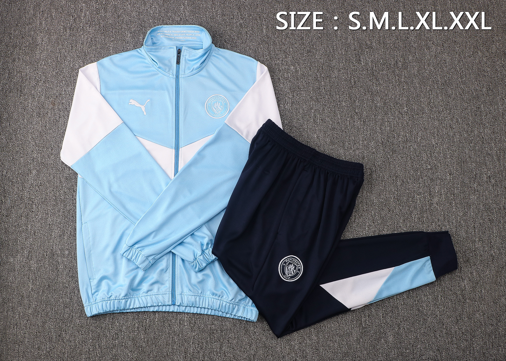 21-22 Man City Light Blue Jacket Tracksuit Thai Quality - leoleo123123