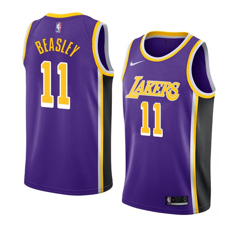 NBA Men Los Angeles Lakers Retro Purple #11 BEASLEY Round Neck Jersey High Quality Name and Number Print - leoleo123123