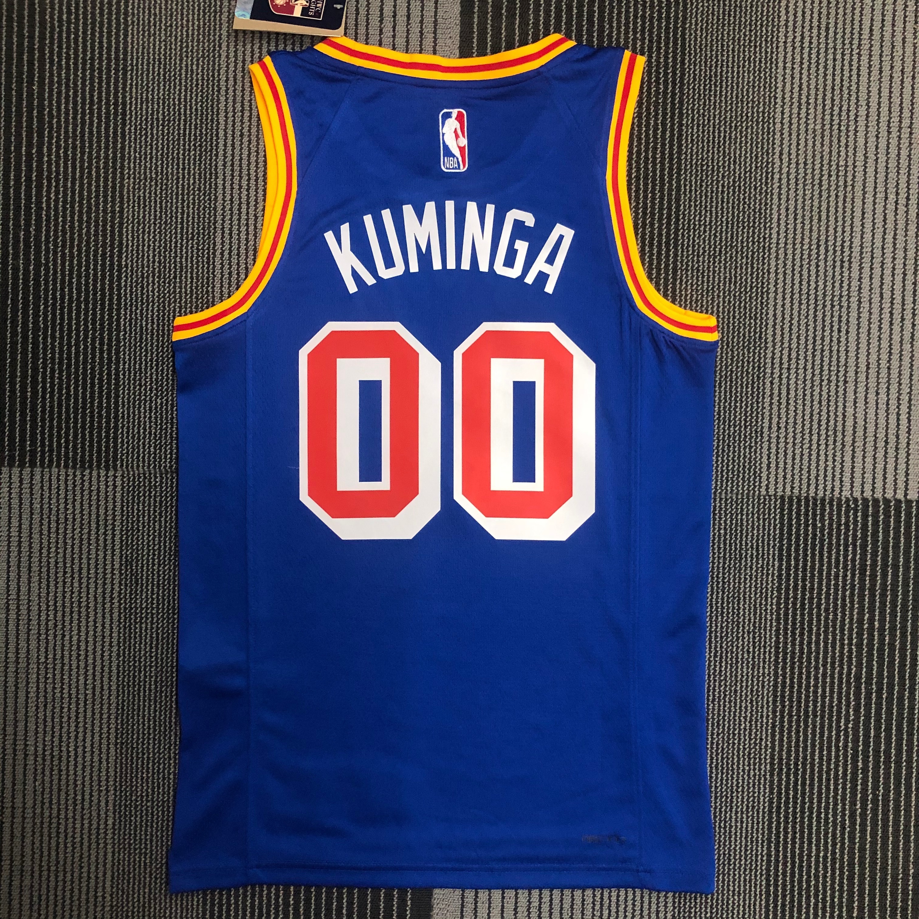 NBA Men Golden State Warriors Retro Blue #00 KUMINGA Jersey High Quality Name and Number Print - leoleo123123