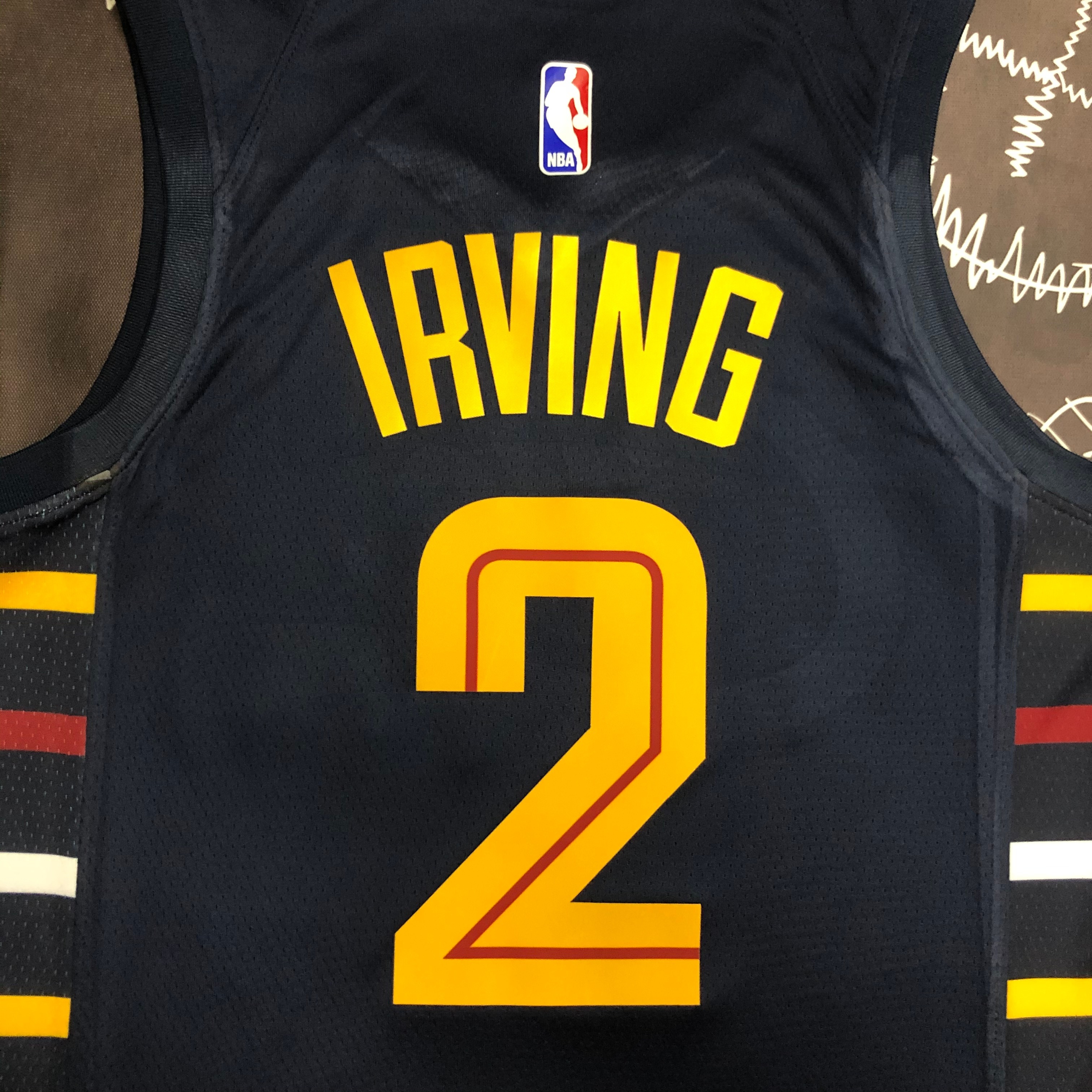 NBA Season 2022 Men Cleveland Cavaliers Black #2 IRVING Jersey High Quality Name and Number Print - leoleo123123