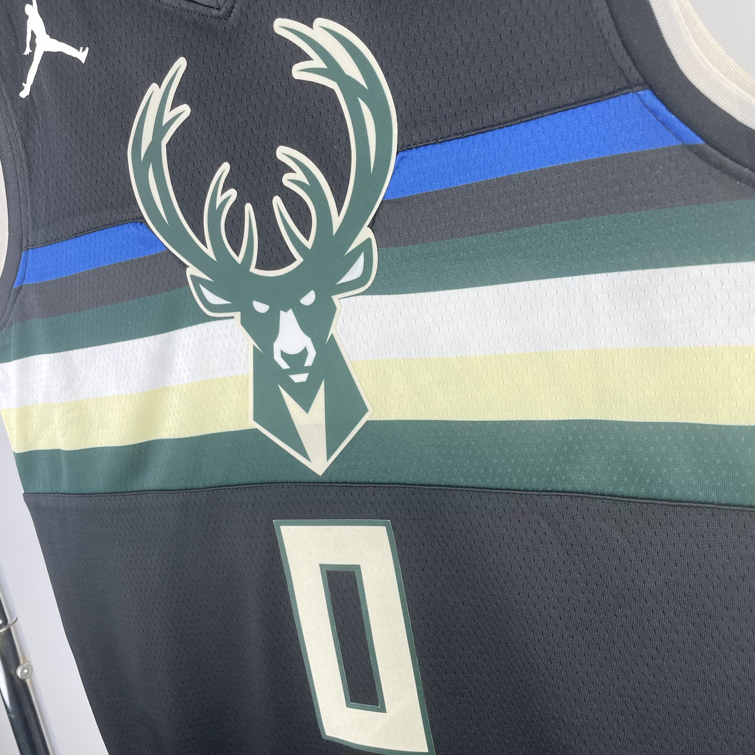 NBA Men 2021 Milwaukee Bucks Black #0 LILLARD Jersey High Quality Name and Number Print - leoleo123123
