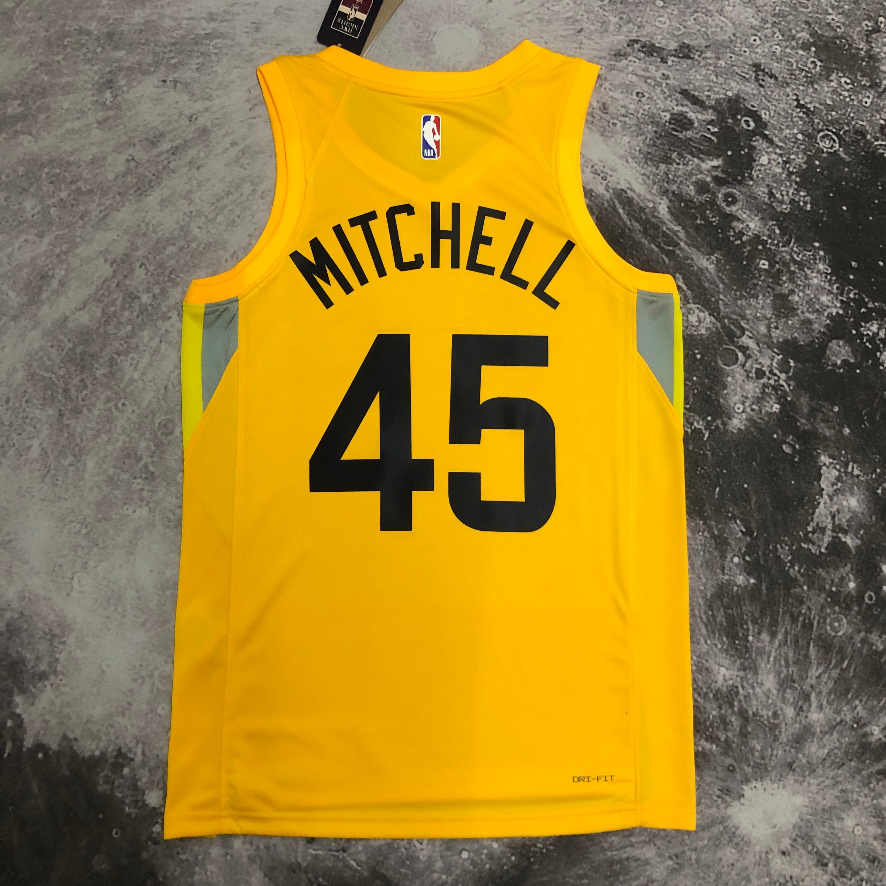 NBA 2023 Men Utah Jazz Yellow #45 MITCHELL Jersey High Quality Name and Number Print - leoleo123123