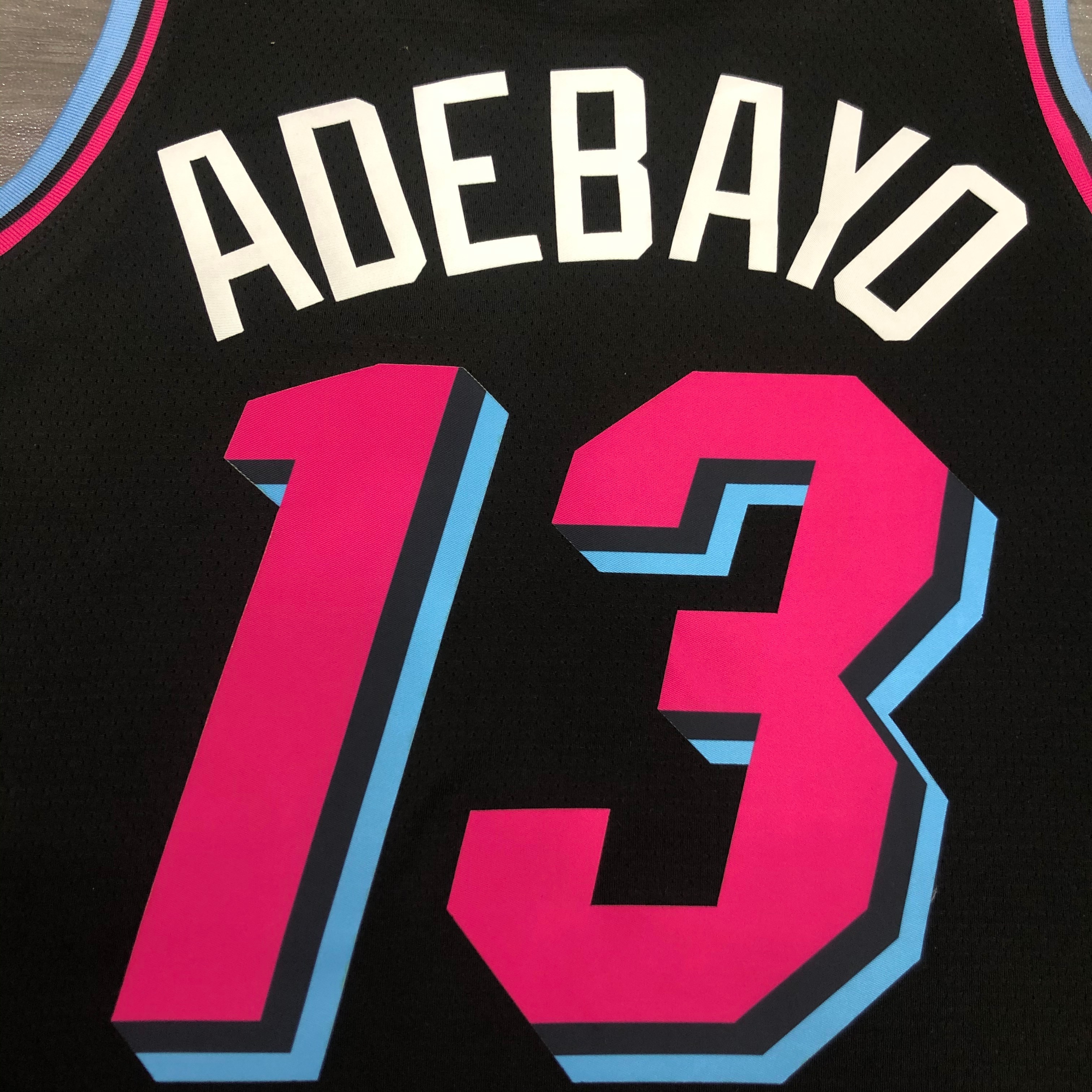 NBA Men Miami Heat Black City #13 ADEBAYO Jersey High Quality Name and Number Print - leoleo123123