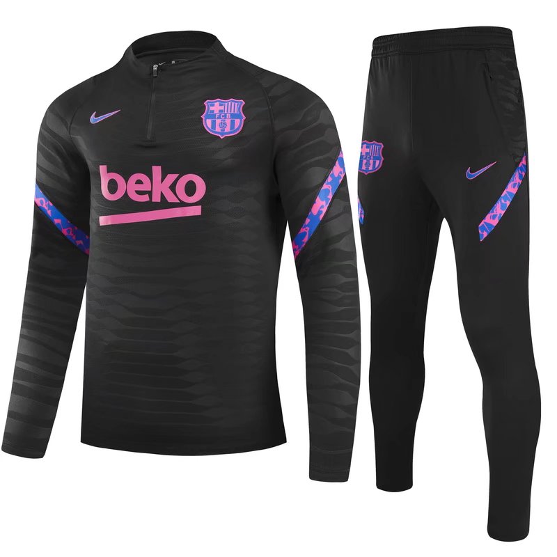 21-22 Barcelona Black Player Version Sweater Tracksuit Thai Quality - leoleo123123