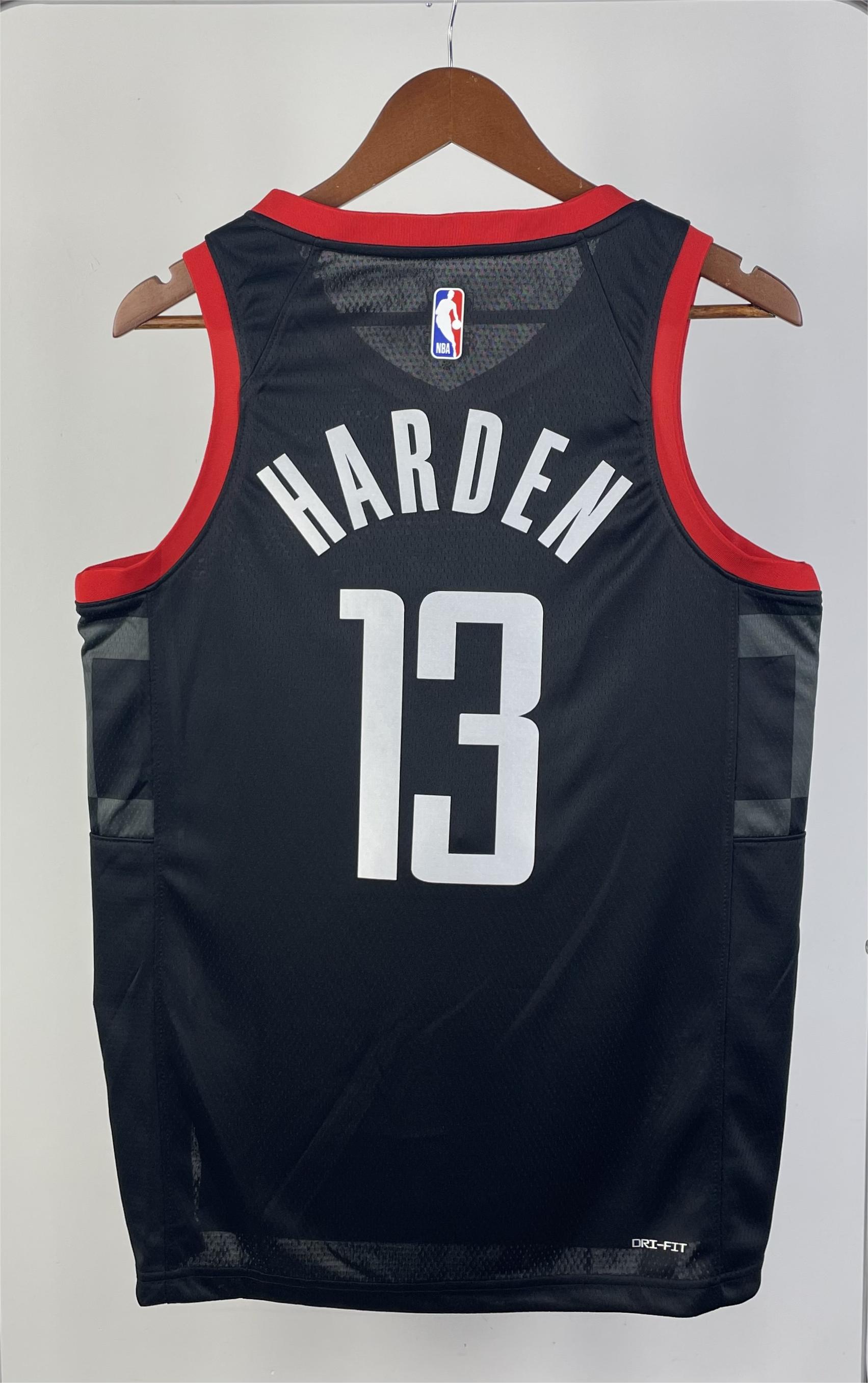 NBA Men 2024 Houston Rockets Black #13 HARDEN Classics Swingman Jersey - leoleo123123