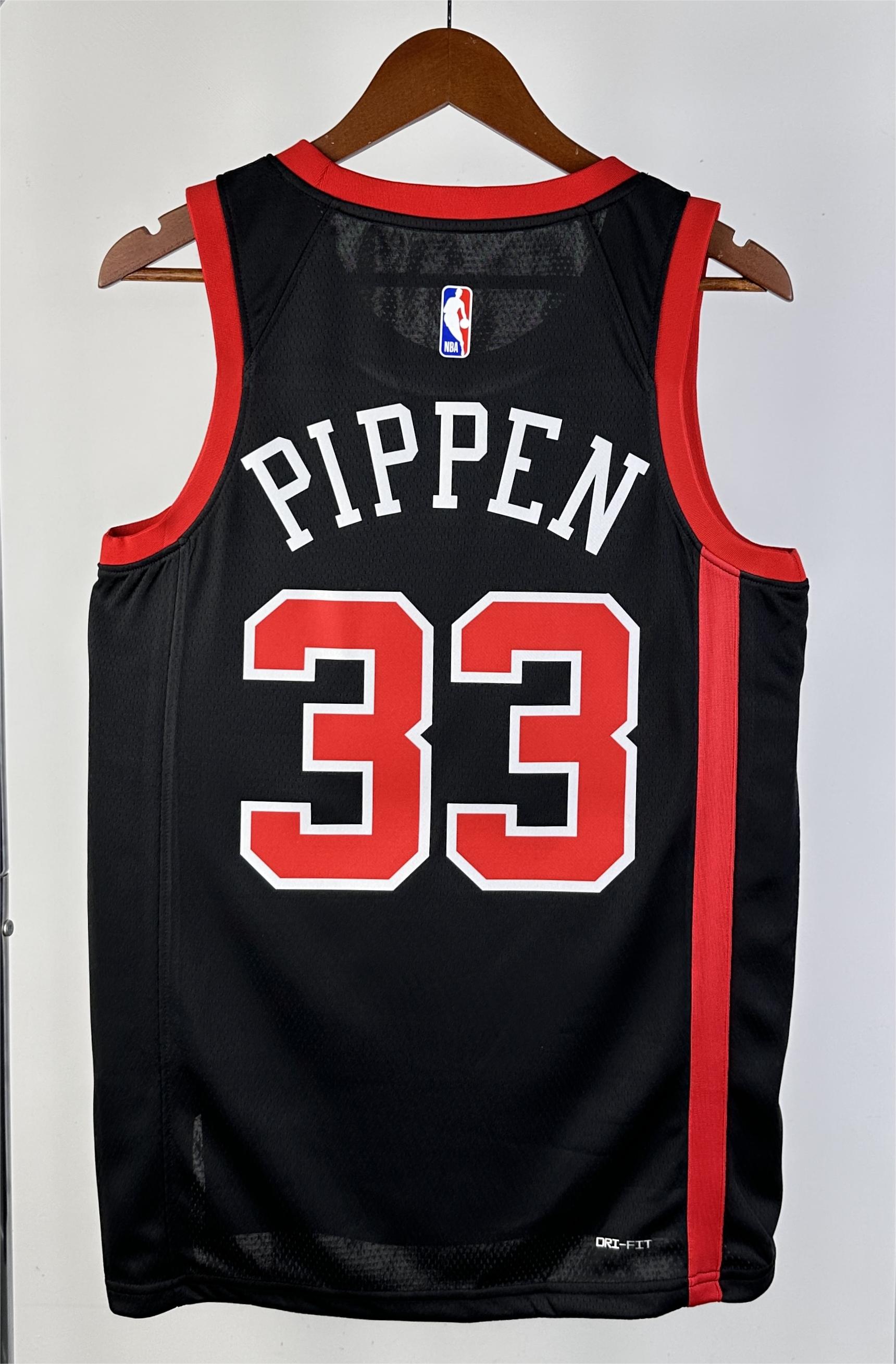 NBA 2024 Chicago Bulls City Edition Black #33 PIPPEN Jersey High Quality - leoleo123123