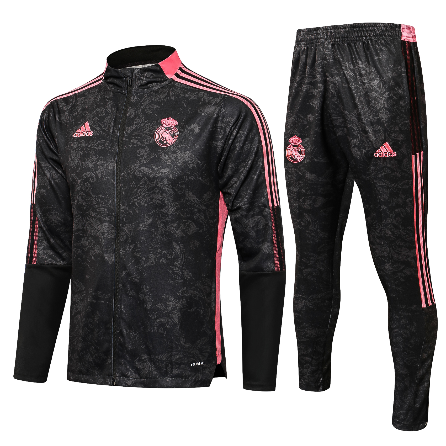 21-22 Real Madrid Black Jacket Tracksuit Thai Quality - leoleo123123
