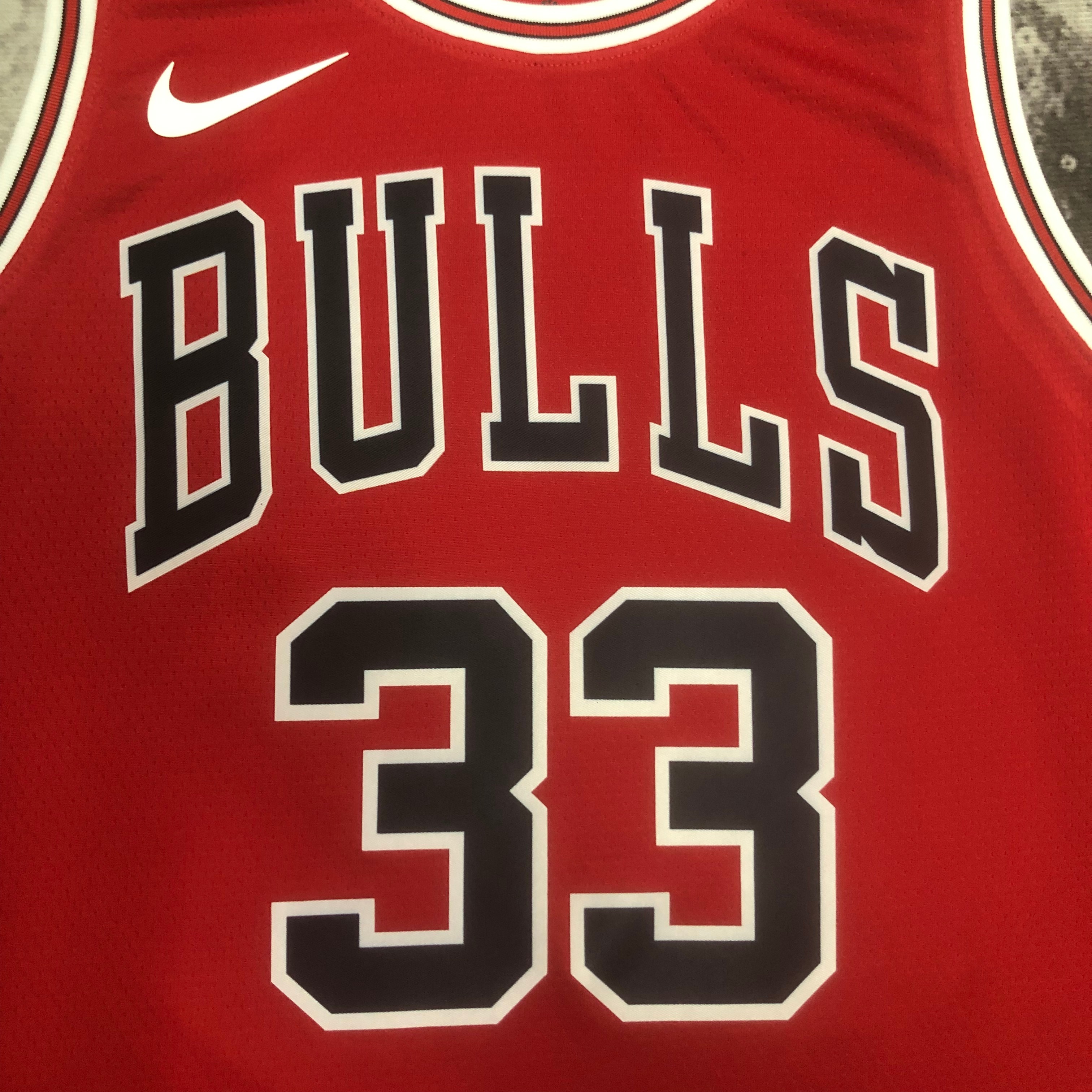 NBA Men 2023 Chicago Bulls Red #33 PIPPEN Jersey High Quality Name and Number Print - leoleo123123