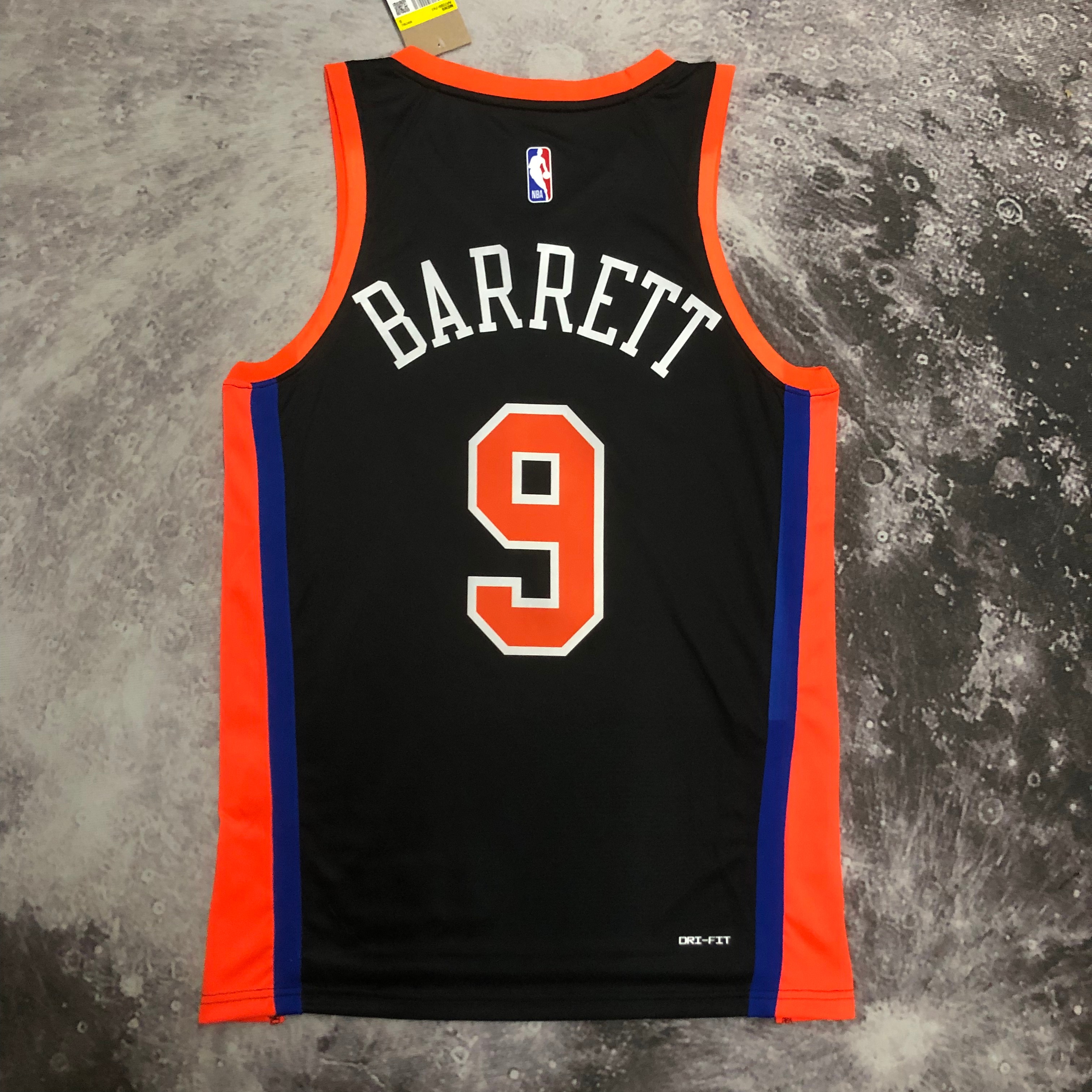 NBA Men 2023 New York Knicks Black #9 BARRETT Jersey High Quality Name and Number Print - leoleo123123