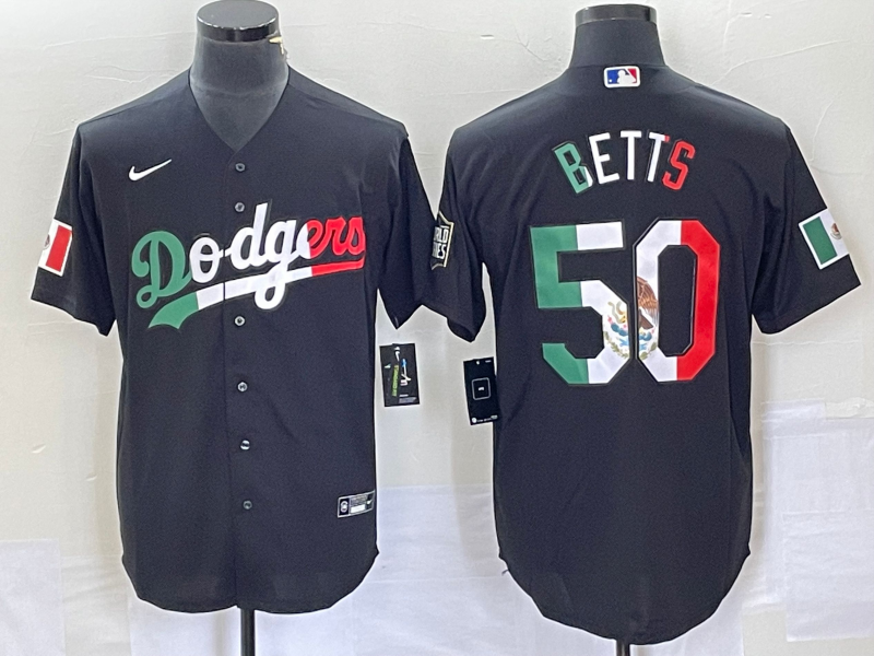 Los Angeles Dodgers BETTS #50 Black Baseball Jersey - leoleo123123