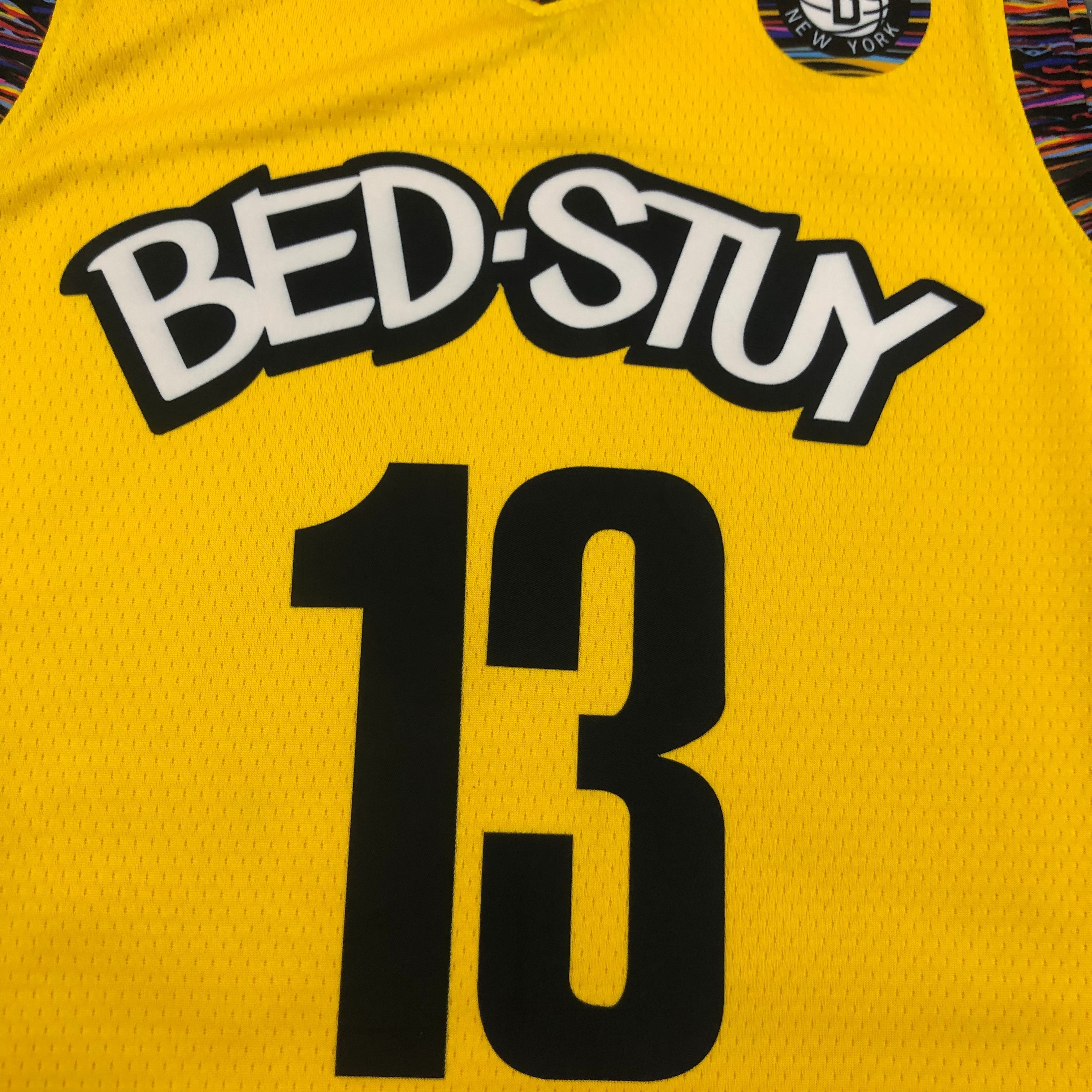 NBA Men Brooklyn Nets Yellow #13 HARDEN Jersey High Quality Name and Number Print - leoleo123123