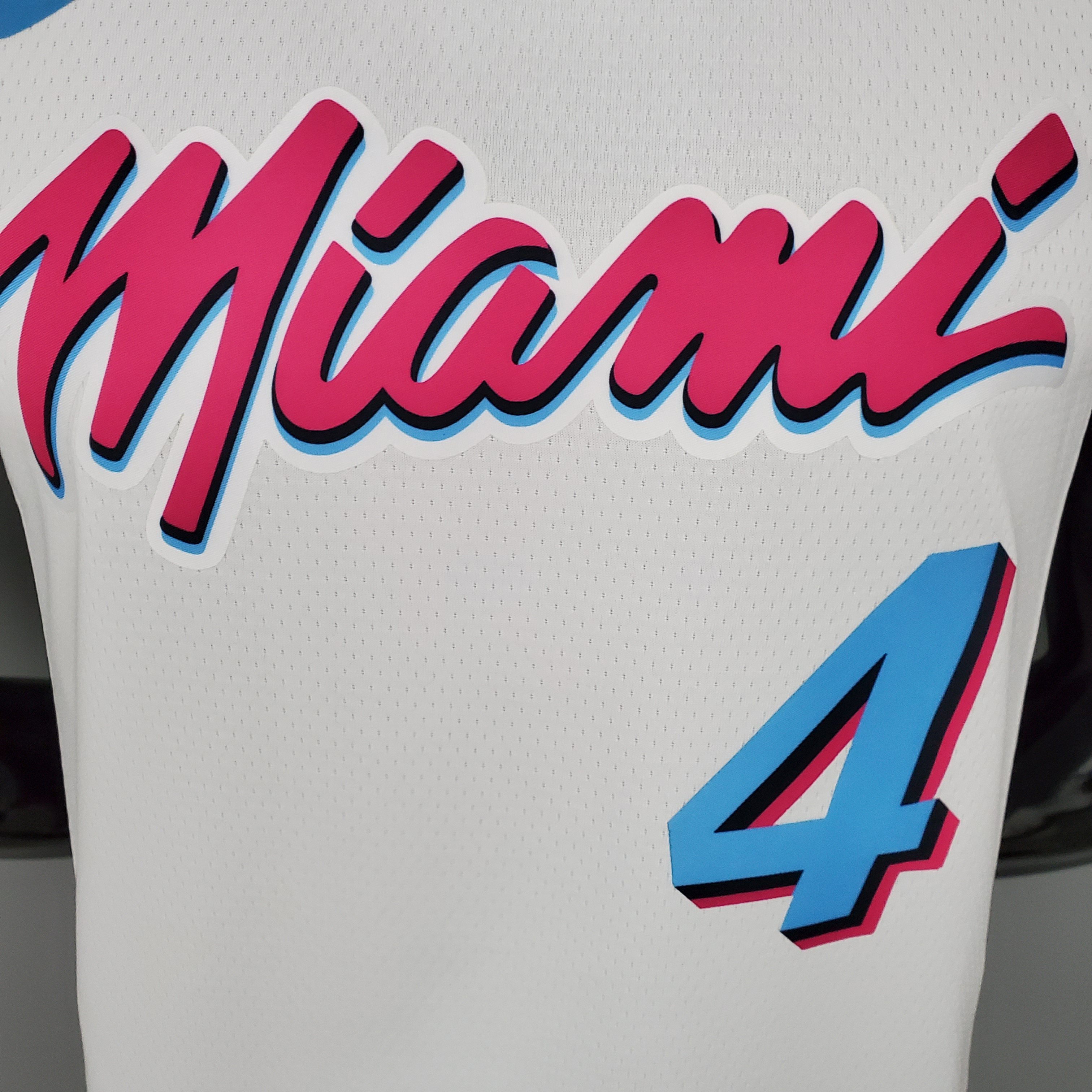 NBA Men Miami Heat White City #4 OLADIPO Jersey High Quality Name and Number Print - leoleo123123