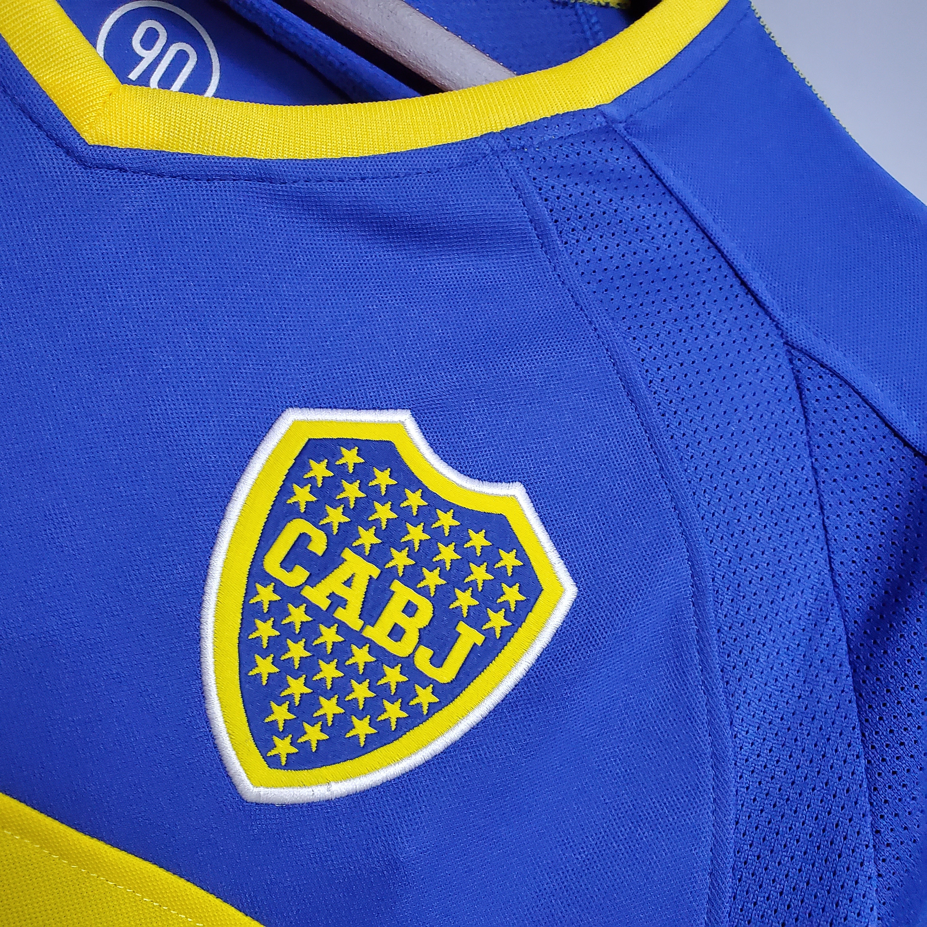 03/04 Boca Home Retro Soccer Jersey Long Sleeve Thai Quality - leoleo123123