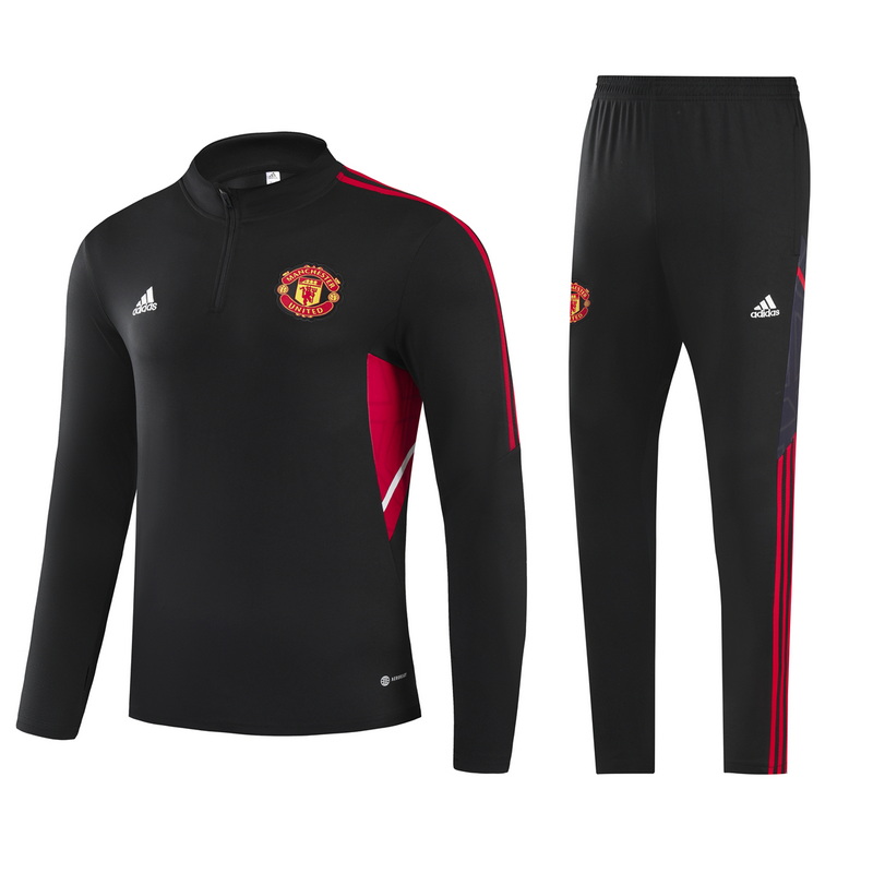 22/23 Man United Black Sweater Tracksuit Thai Quality - leoleo123123