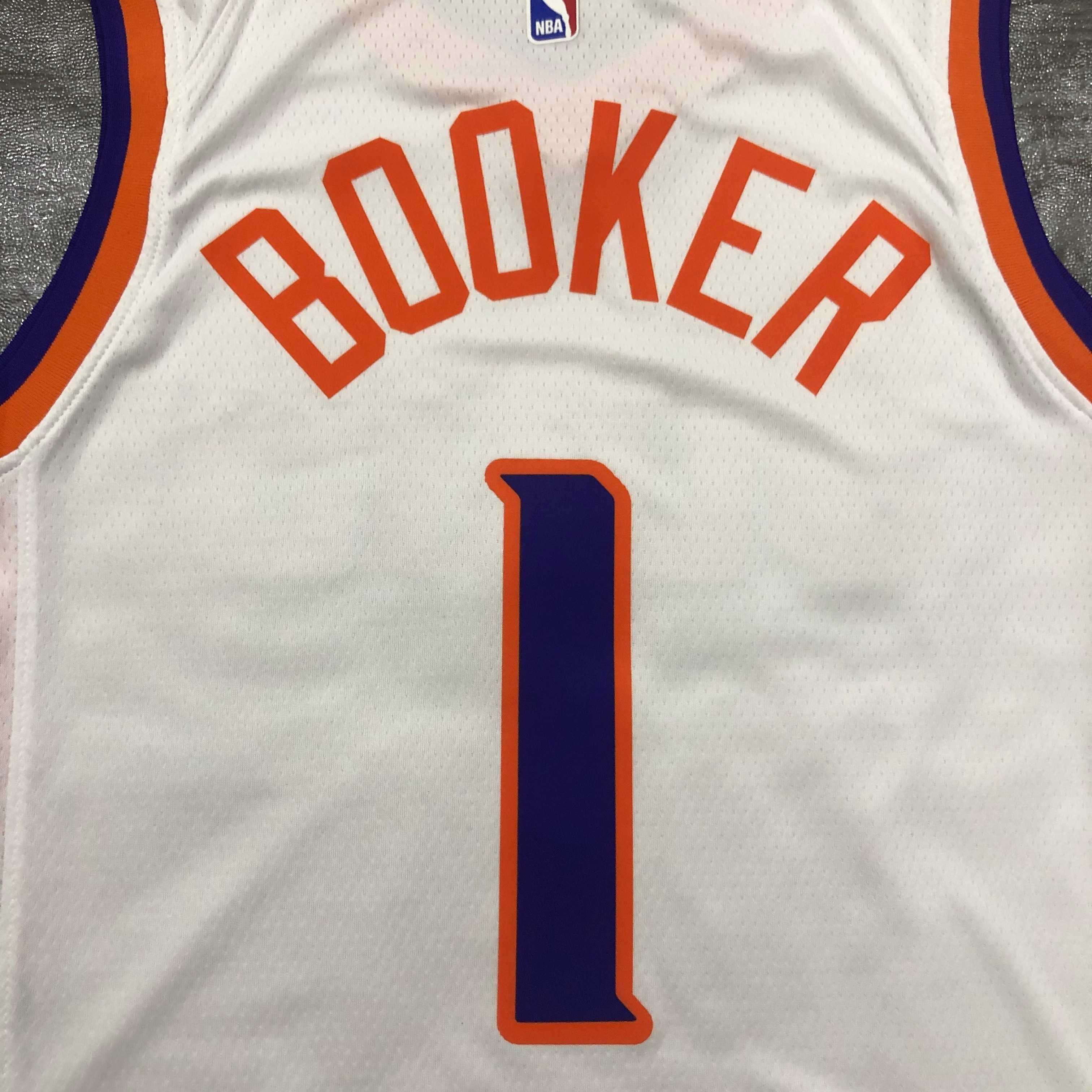 NBA Men Phoenix Suns White #1 BOOKER Jersey High Quality Name and Number Print - leoleo123123