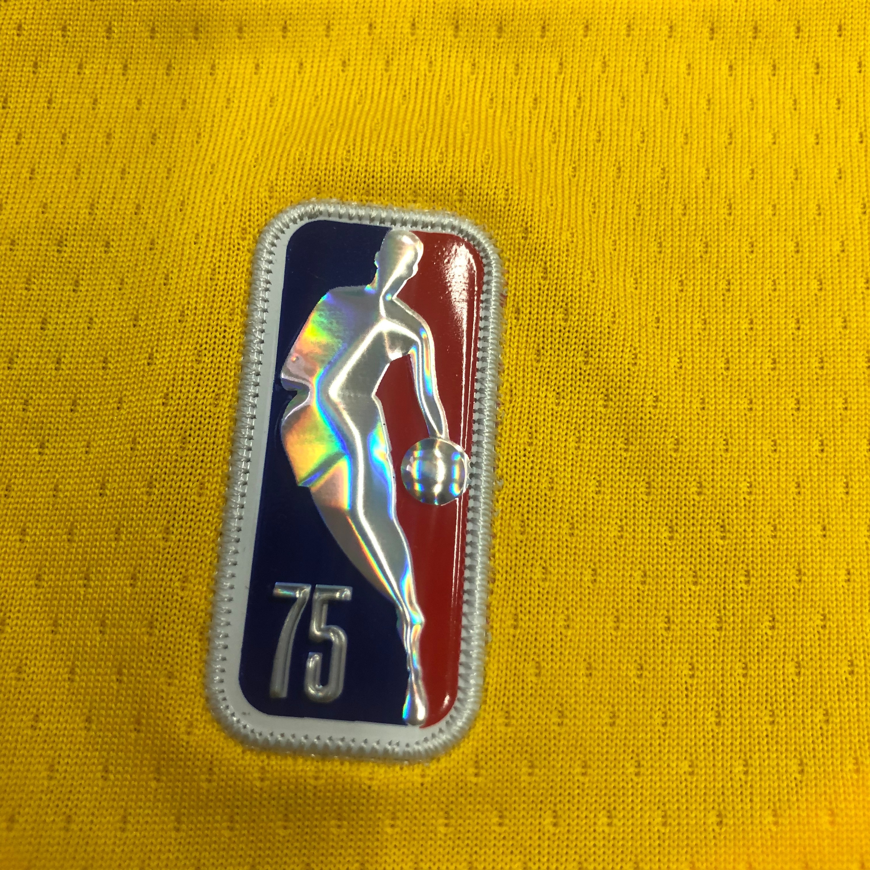 NBA 75th Anniversary Los Angeles Lakers Yellow Round Neck #34 O'NEAL Jersey High Quality Name and Number Print - leoleo123123