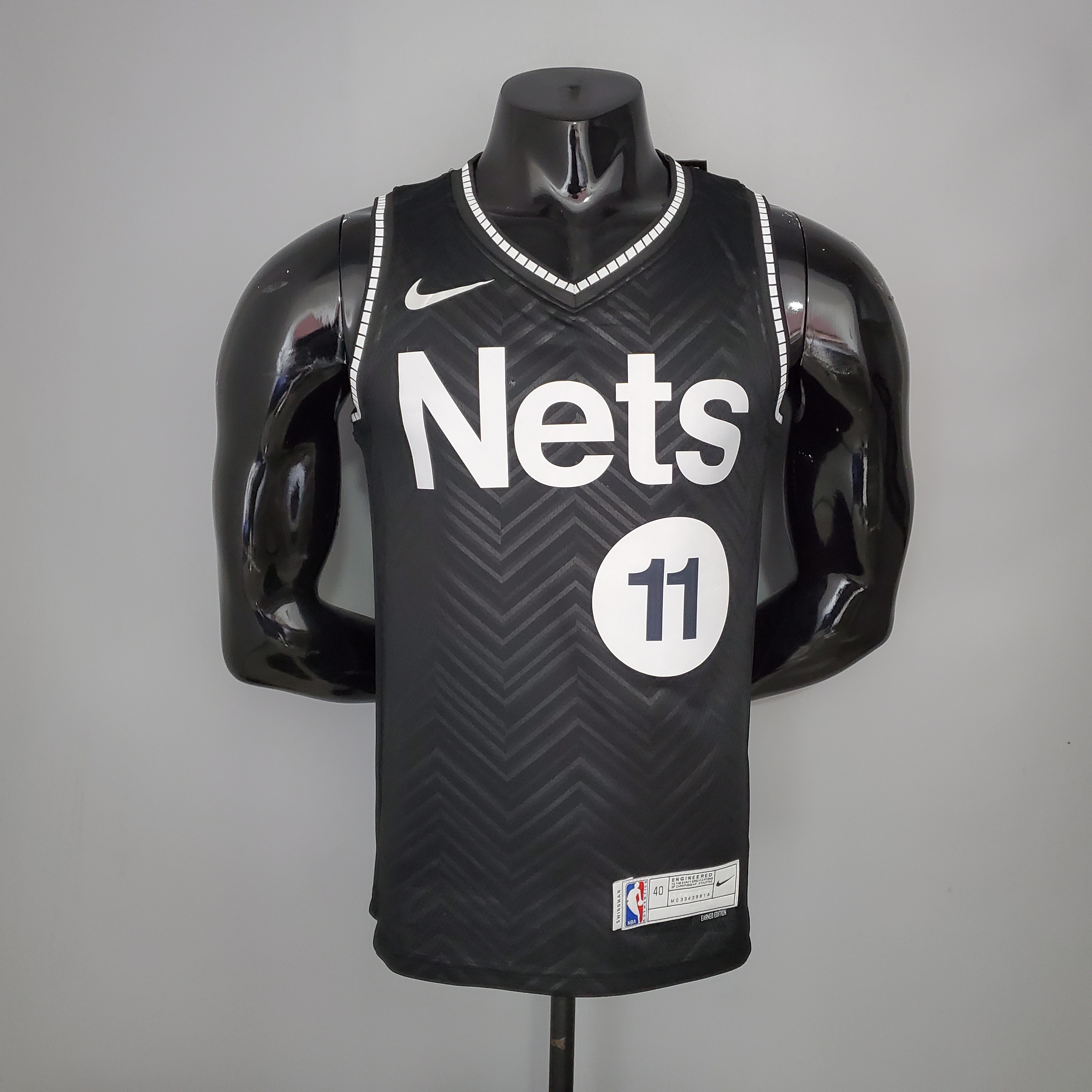 NBA Men New 2021 Brooklyn Nets Black Awarding Version #11 IRVING Jersey High Quality Name and Number Print - leoleo123123
