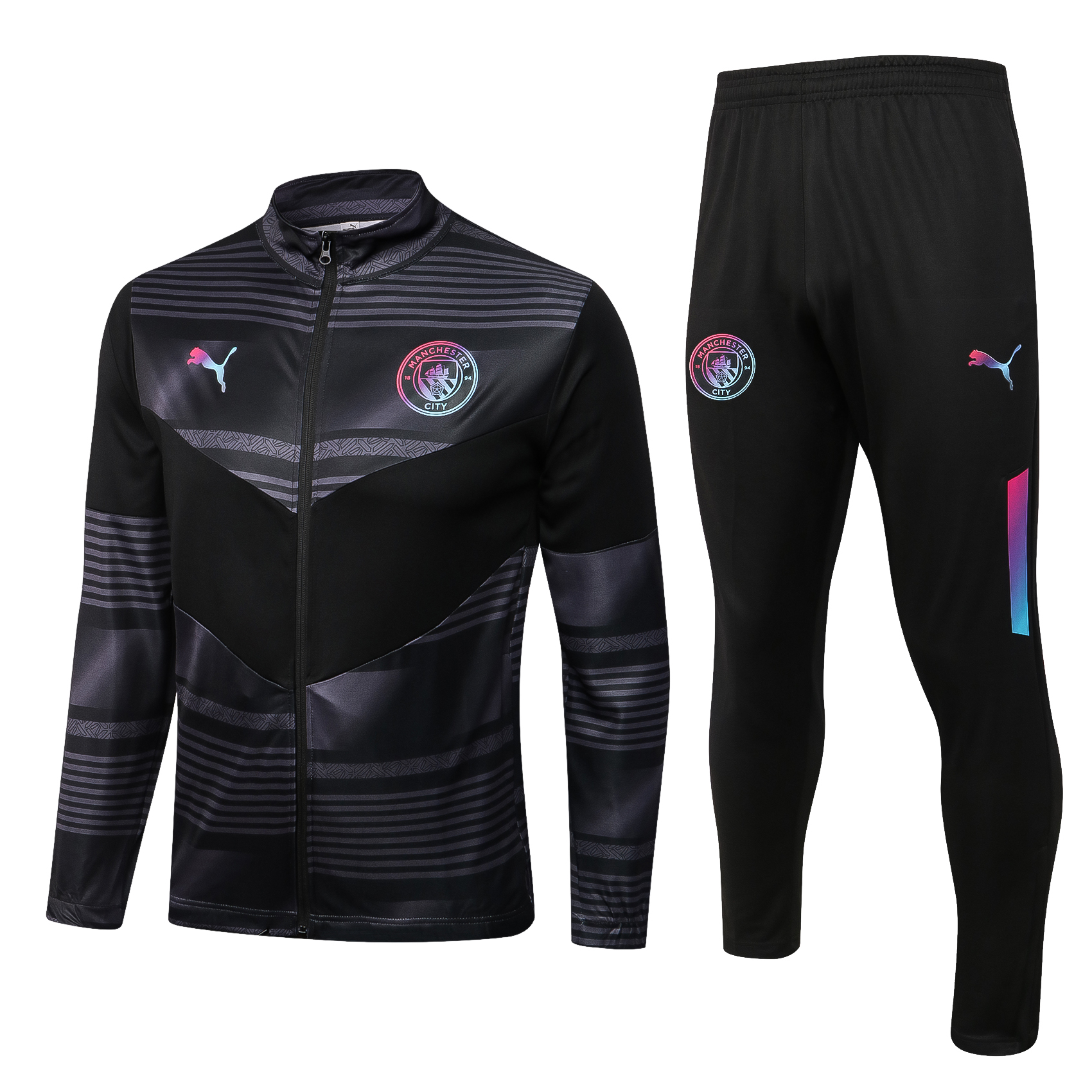 22-23 Man City Black and Dark Grey Jacket Tracksuit Thai Quality - leoleo123123