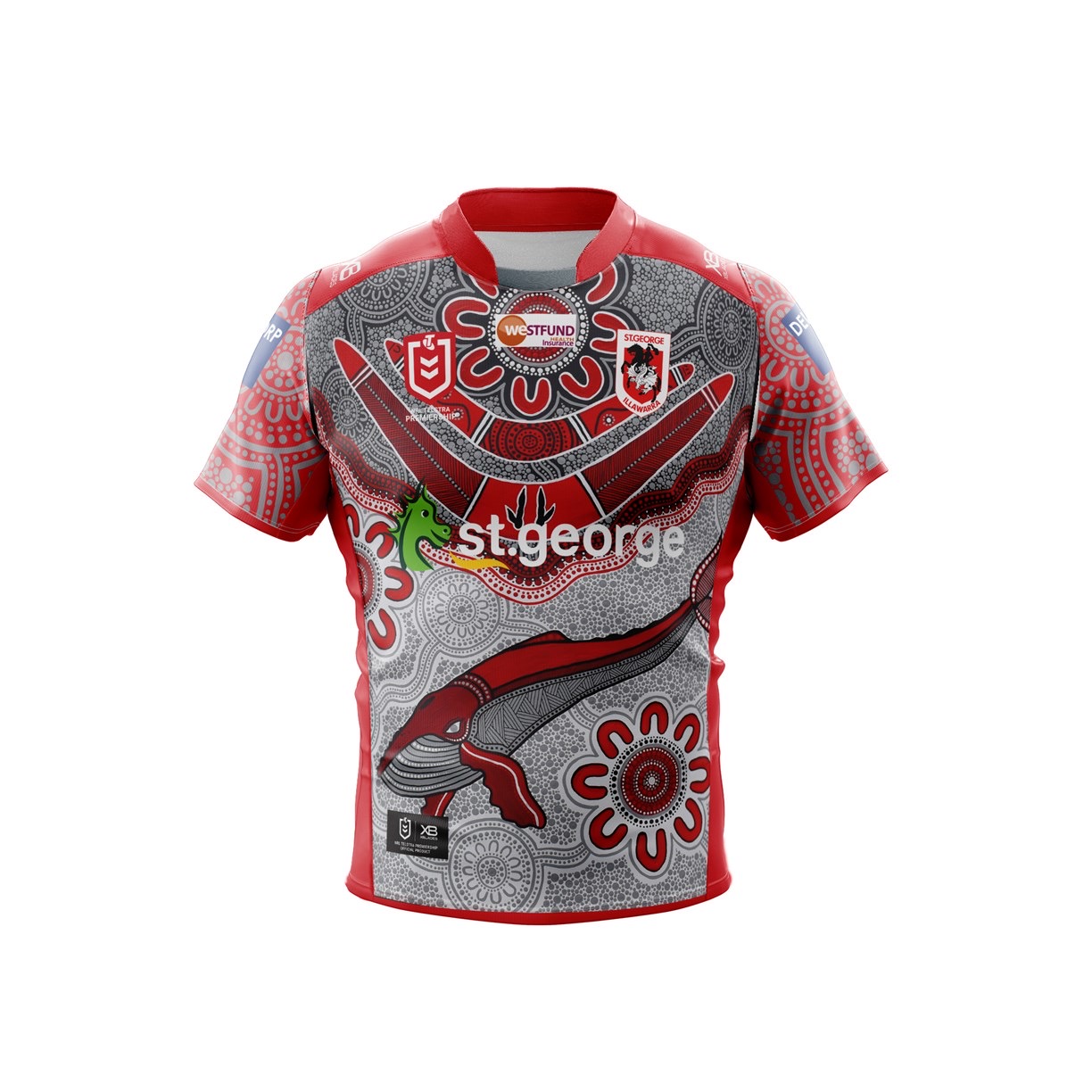 Rugby Season 2021 St. George Illawarra dragons in Indigneous Version Rugby Jersey High Quality - leoleo123123