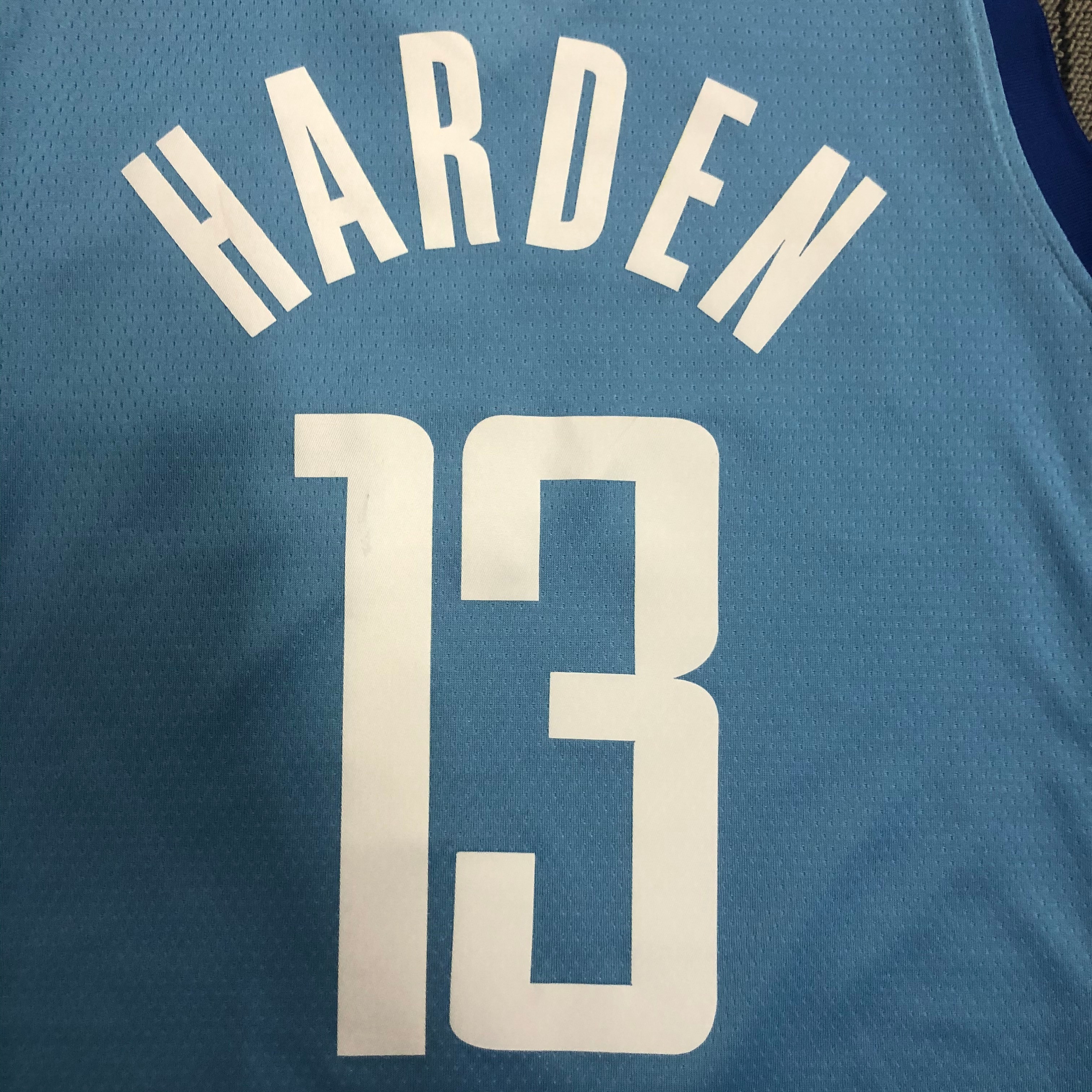 NBA Men Season 2021 Houston Rockets Light Blue City #13 HARDEN Jersey High Quality Name and Number Print - leoleo123123