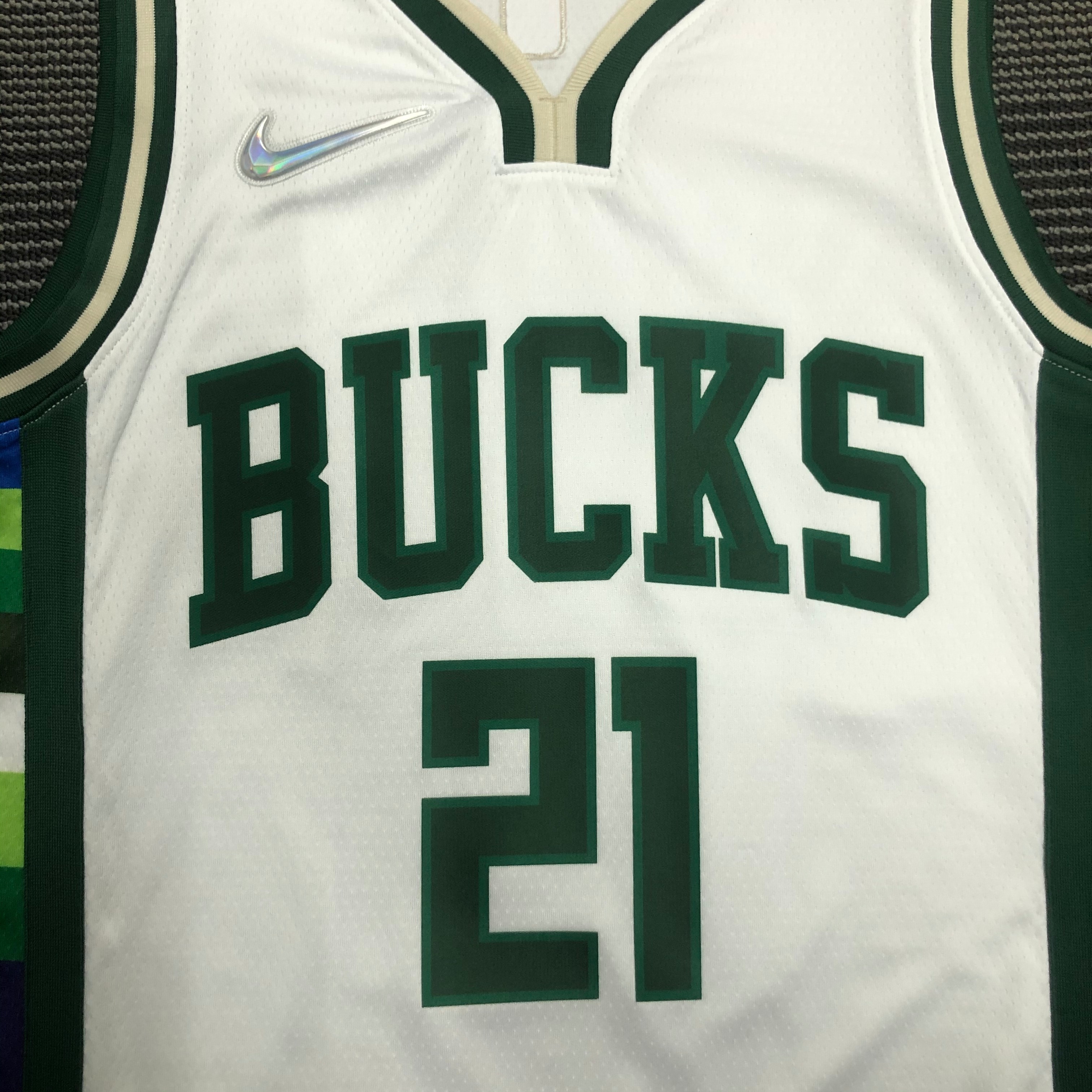 NBA Men 75th Anniversary Season 2022 Milwaukee Bucks White #21 HOLIDAY Jersey High Quality Name and Number Print - leoleo123123