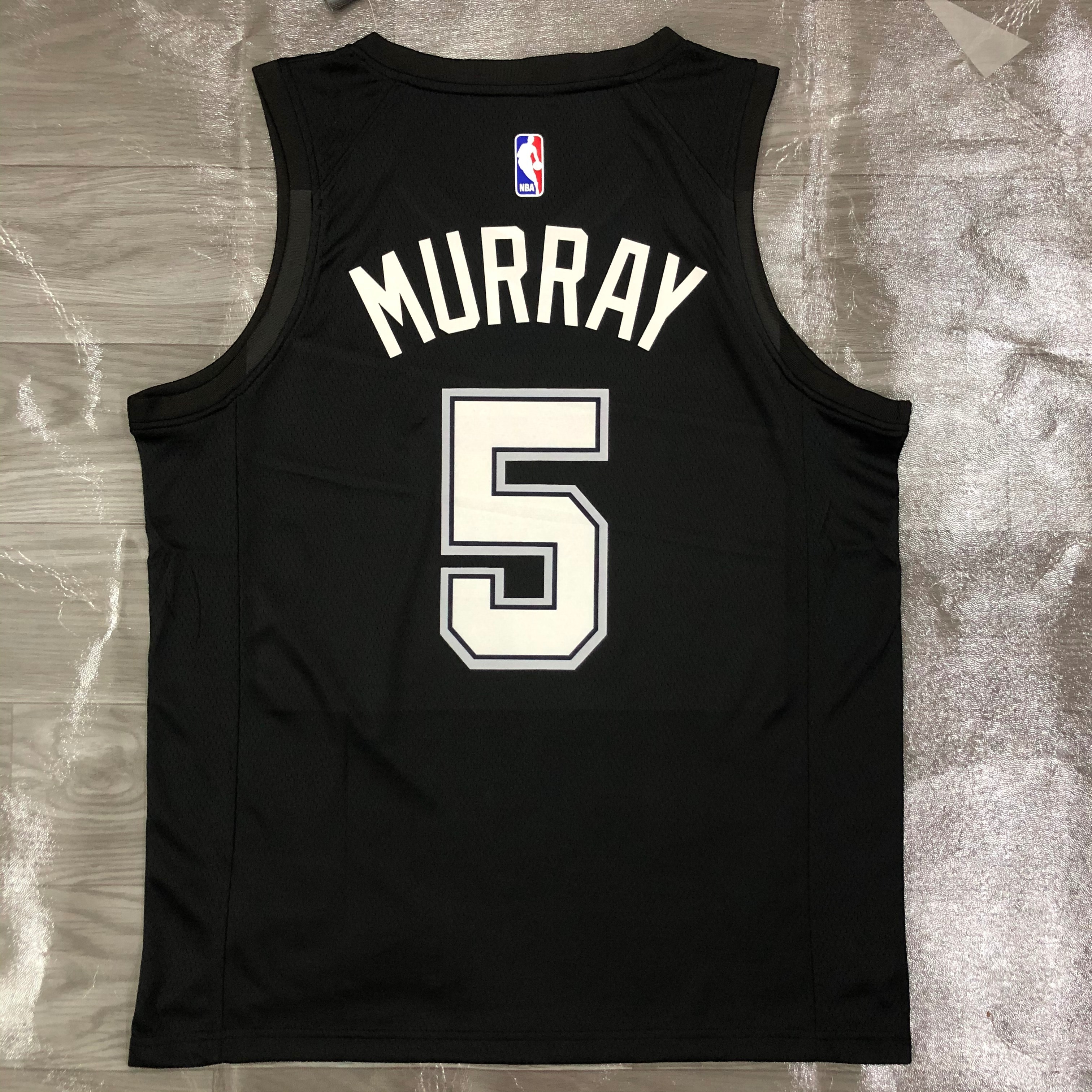 NBA Season 2021 Men San Antonio Spurs Black City #5 MURRAY Jersey High Quality Name and Number Print - leoleo123123