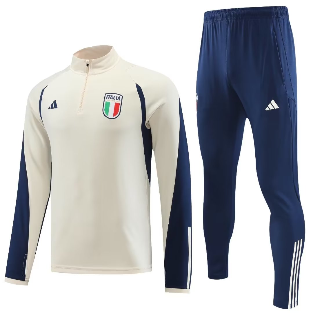 23/24 Italy Grey White Sweater Tracksuit Thai Quality - leoleo123123