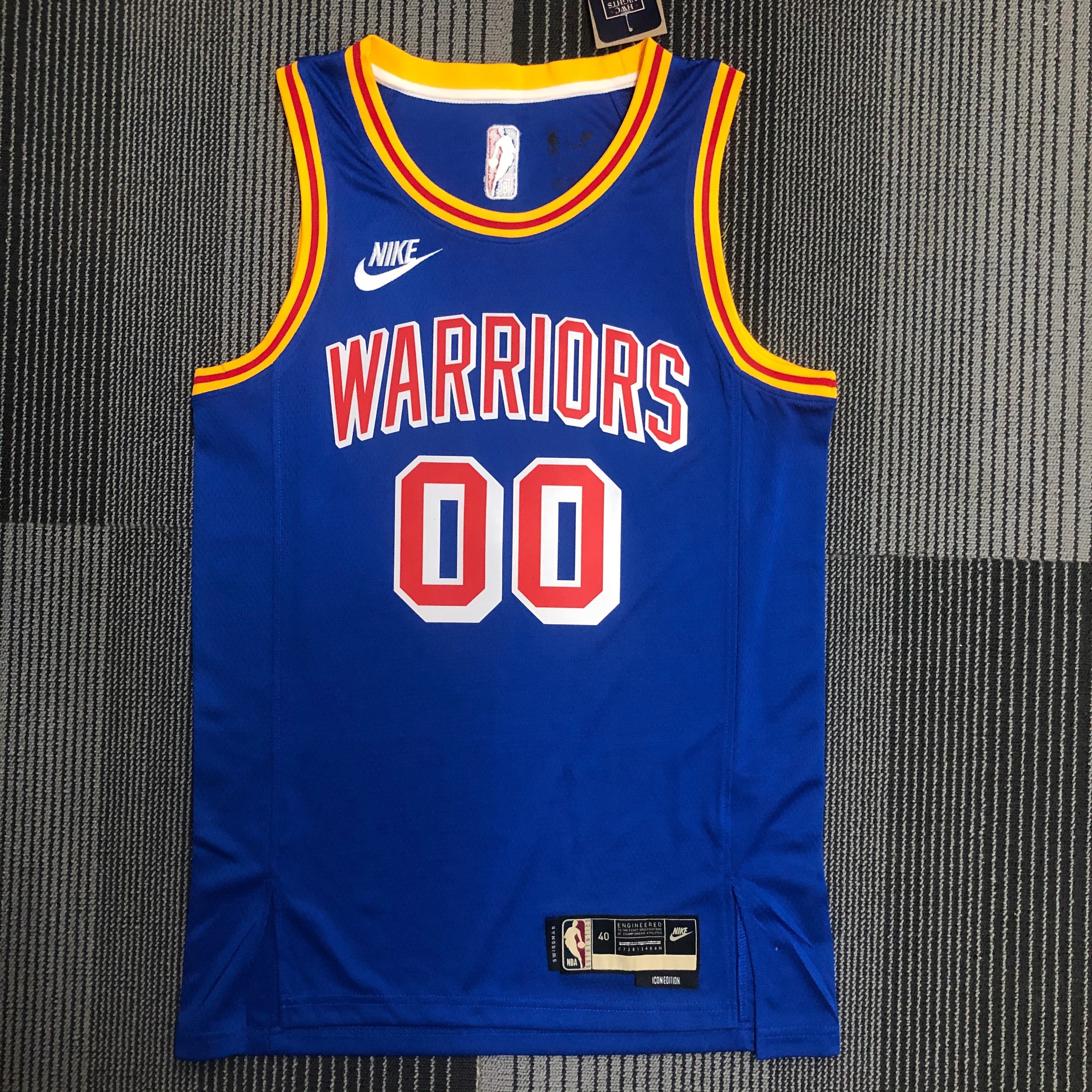 NBA Men Golden State Warriors Retro Blue #00 KUMINGA Jersey High Quality Name and Number Print - leoleo123123