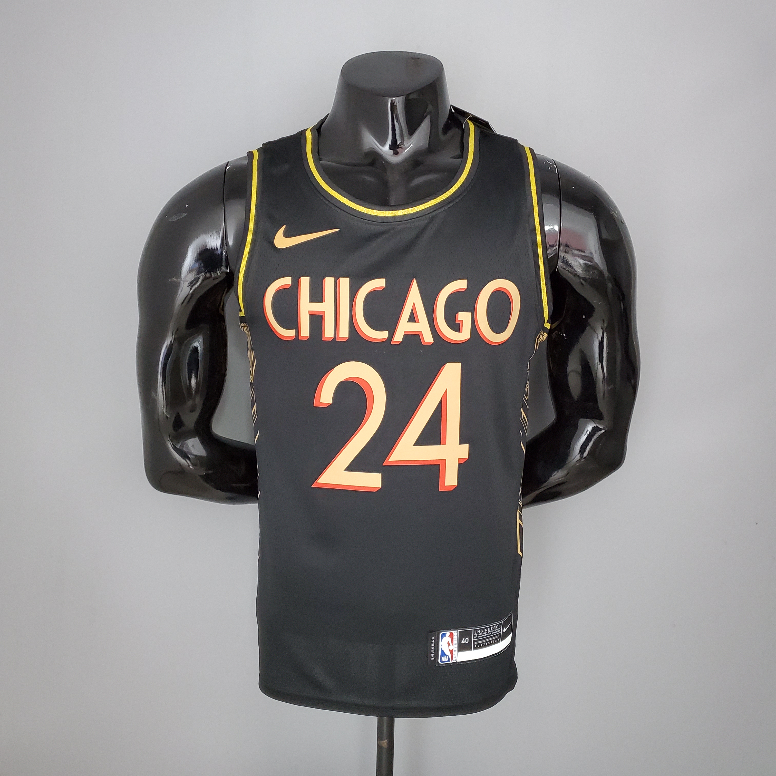 NBA Men Season 2021 Chicago Bulls Black #24 MARKKANEN Jersey High Quality Name and Number Print - leoleo123123