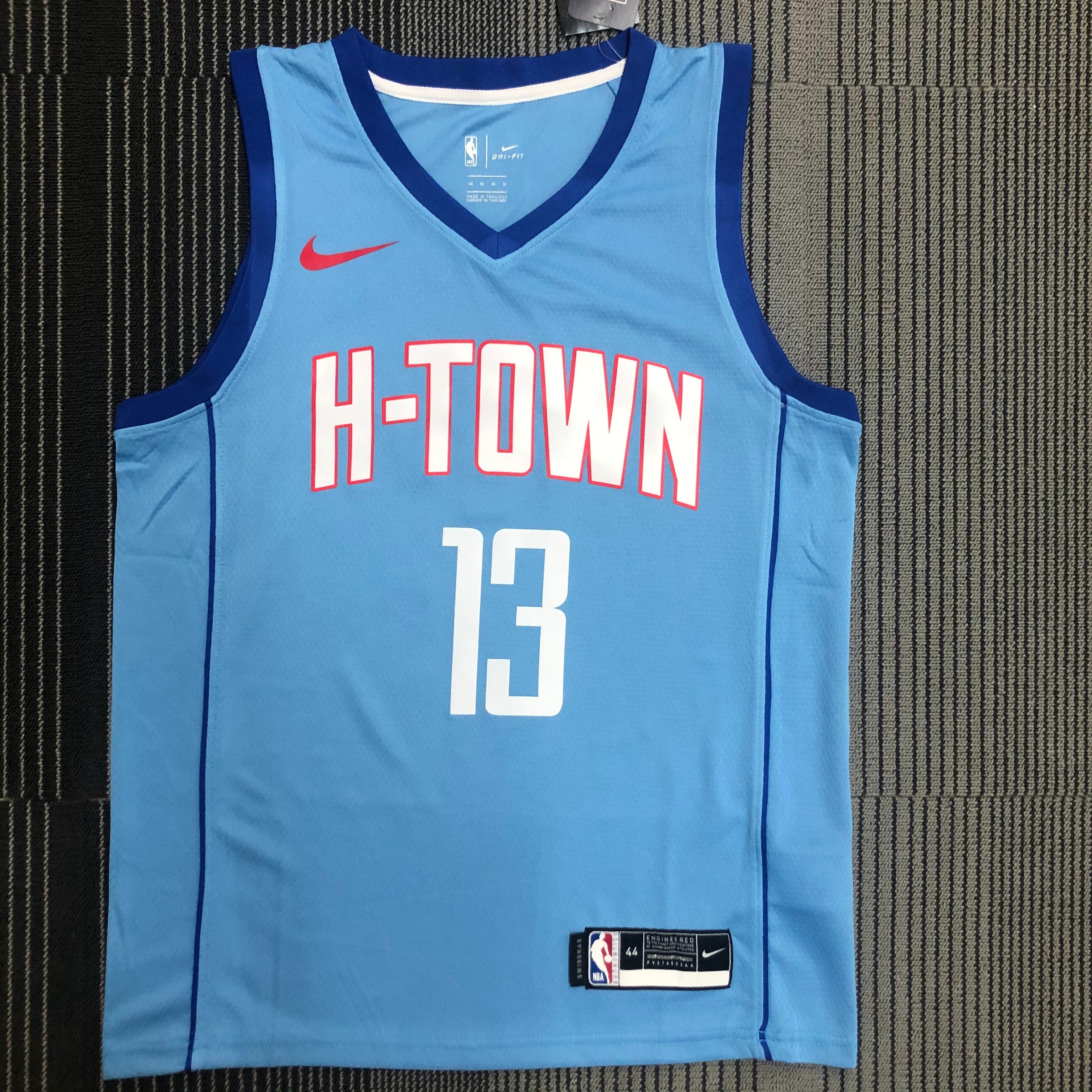 NBA Men Season 2021 Houston Rockets Light Blue City #13 HARDEN Jersey High Quality Name and Number Print - leoleo123123