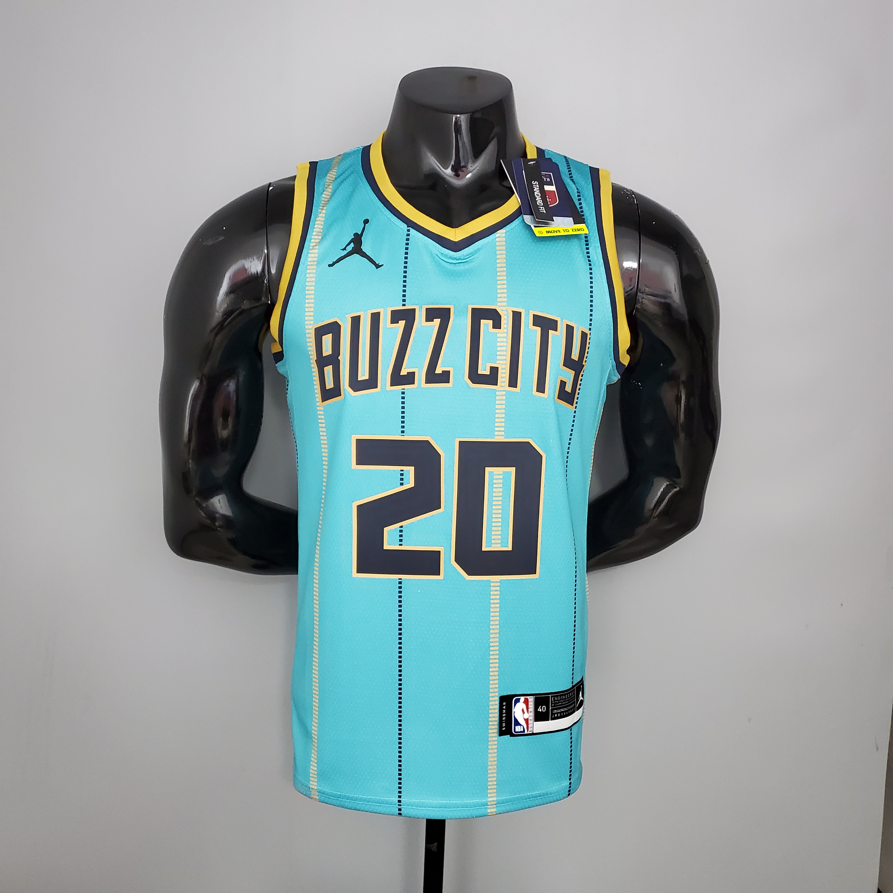 NBA Men Season 2021 Charlotte Hornets #20 HAYWARD Green City Jersey High Quality Name and Number Print - leoleo123123