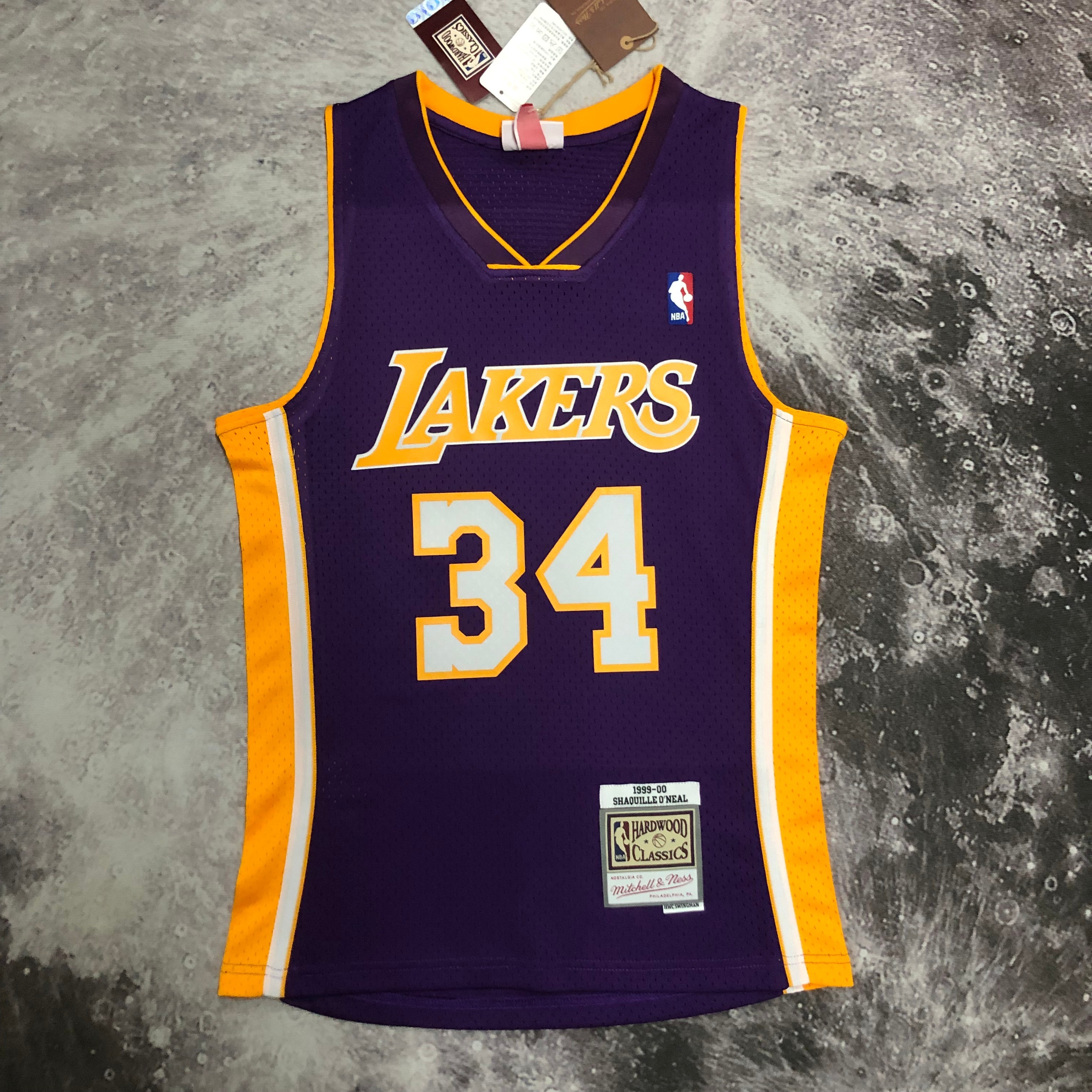 NBA Men Season 99-00 Los Angeles Lakers Purple #34 O'NEAL Jersey High Quality Name and Number Print - leoleo123123