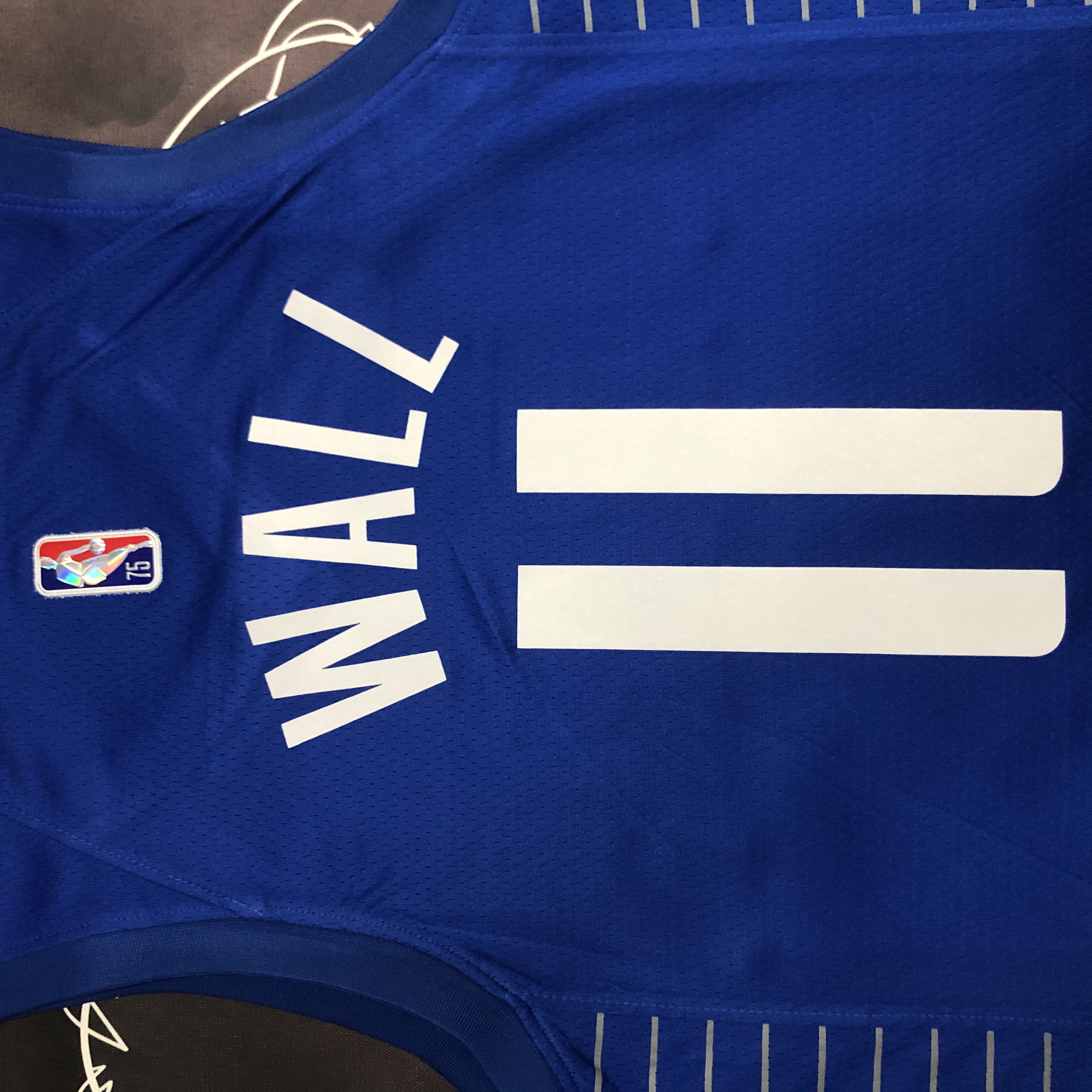 NBA Men 75th Anniversary Los Angeles Clippers Blue #11 WALL Jersey High Quality Name and Number Print - leoleo123123