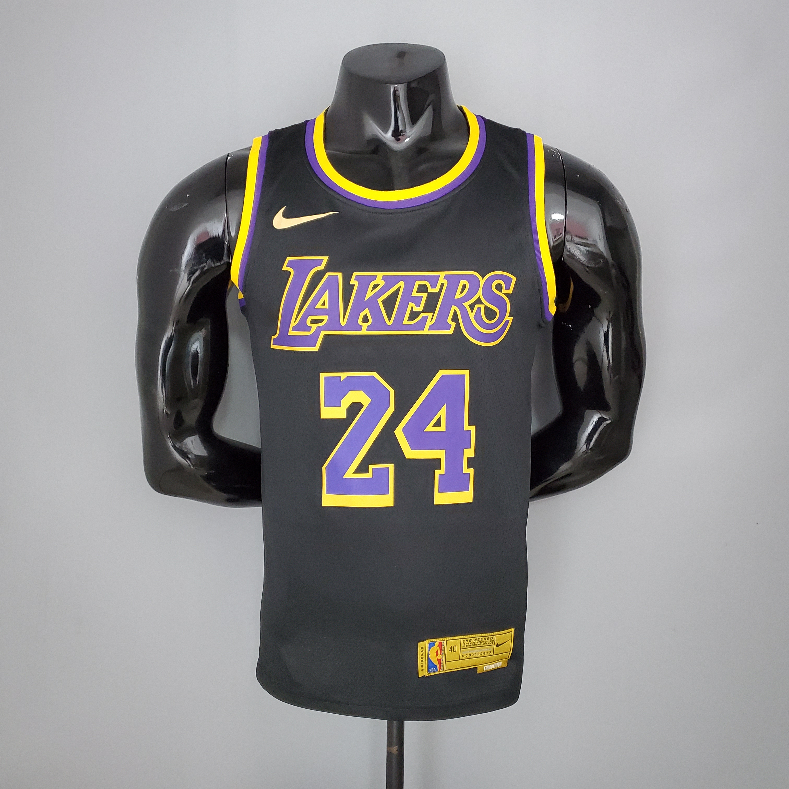 2021 Bryant #24 Lakers Bonus Edition Black NBA Jersey High Quality Name and Number Print - leoleo123123