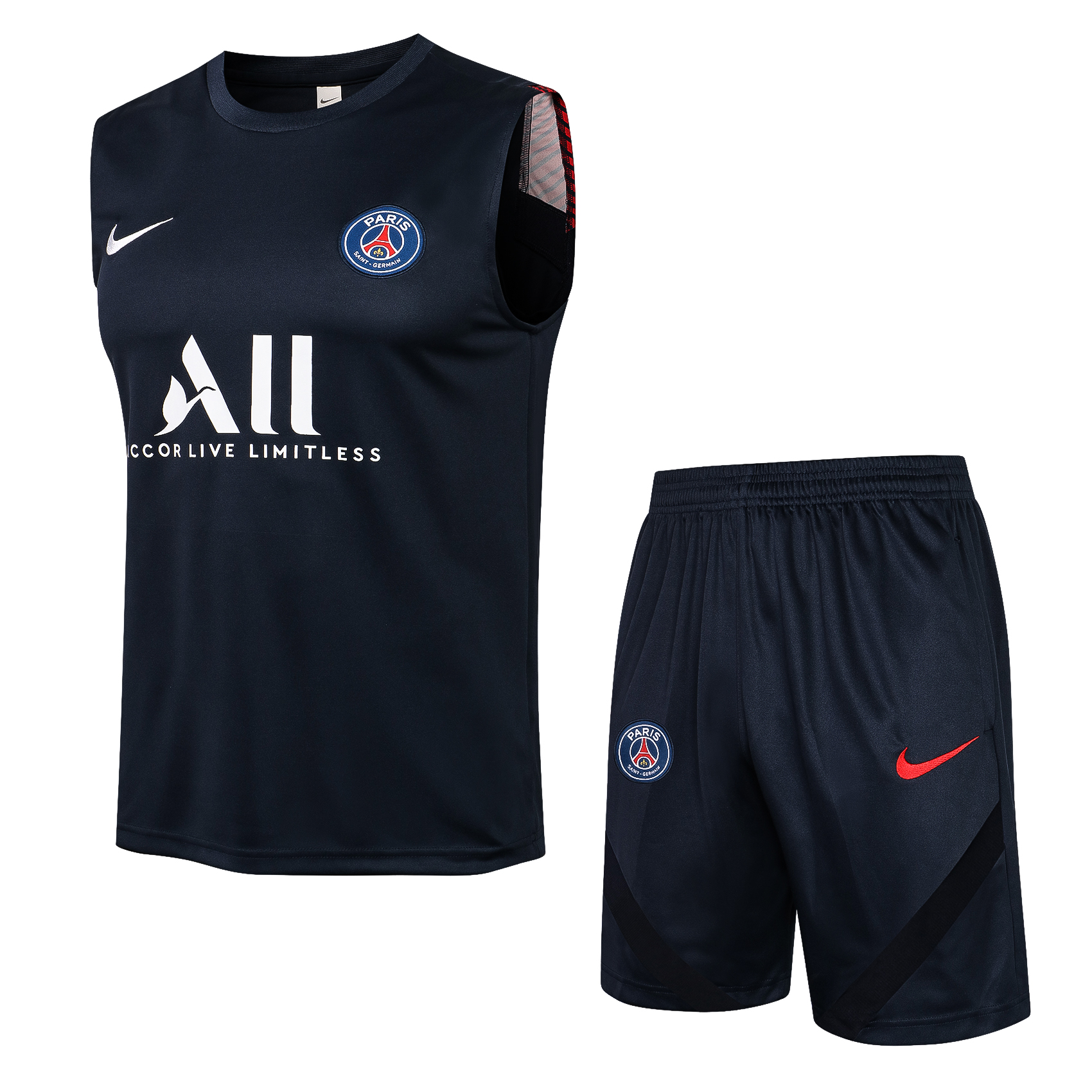 21/22 PSG Dark Blue Vest Training Set--Vest and Short Pant Training Tracksuit - leoleo123123