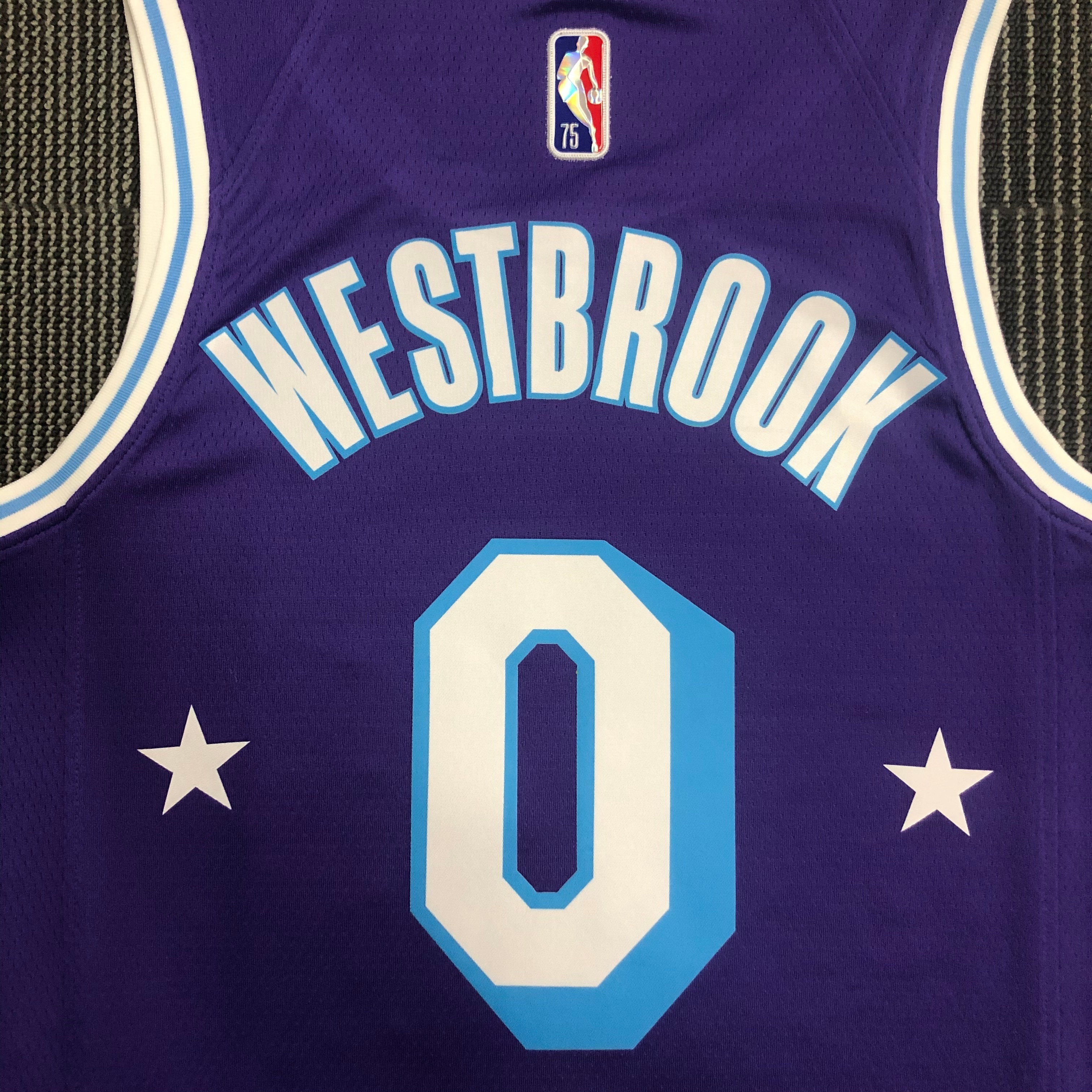 NBA Season 2022 75th Anniversary Los Angeles Lakers Purple Round Neck #0 WESTBROOK Jersey High Quality Name and Number Print - leoleo123123