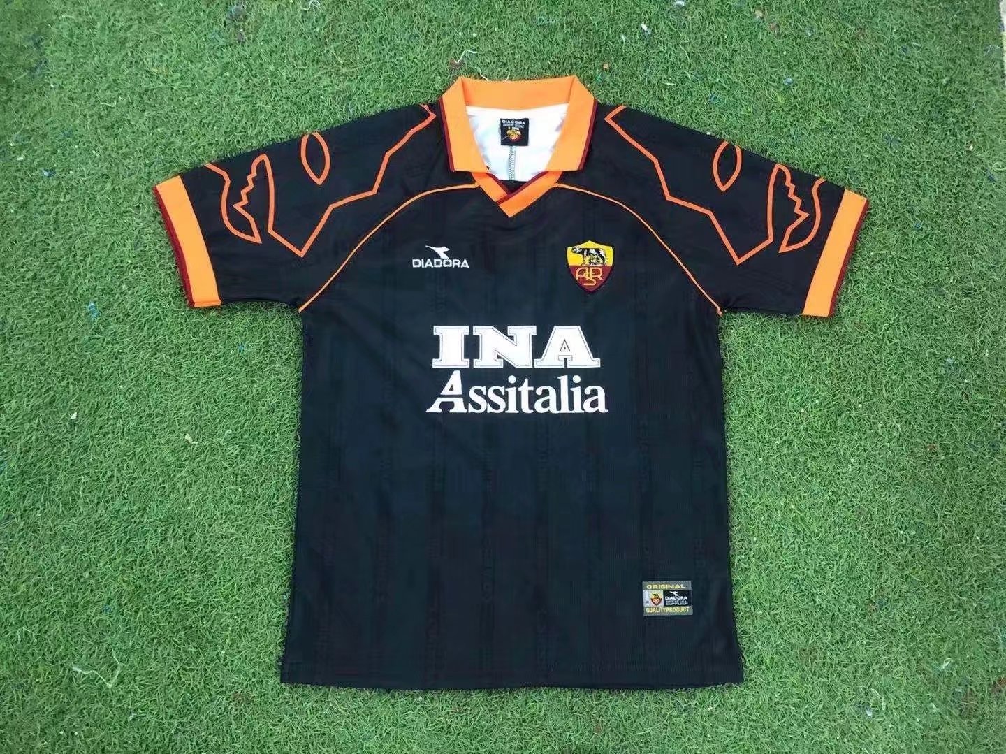 99/00 Roma Away Retro Jersey - leoleo123123