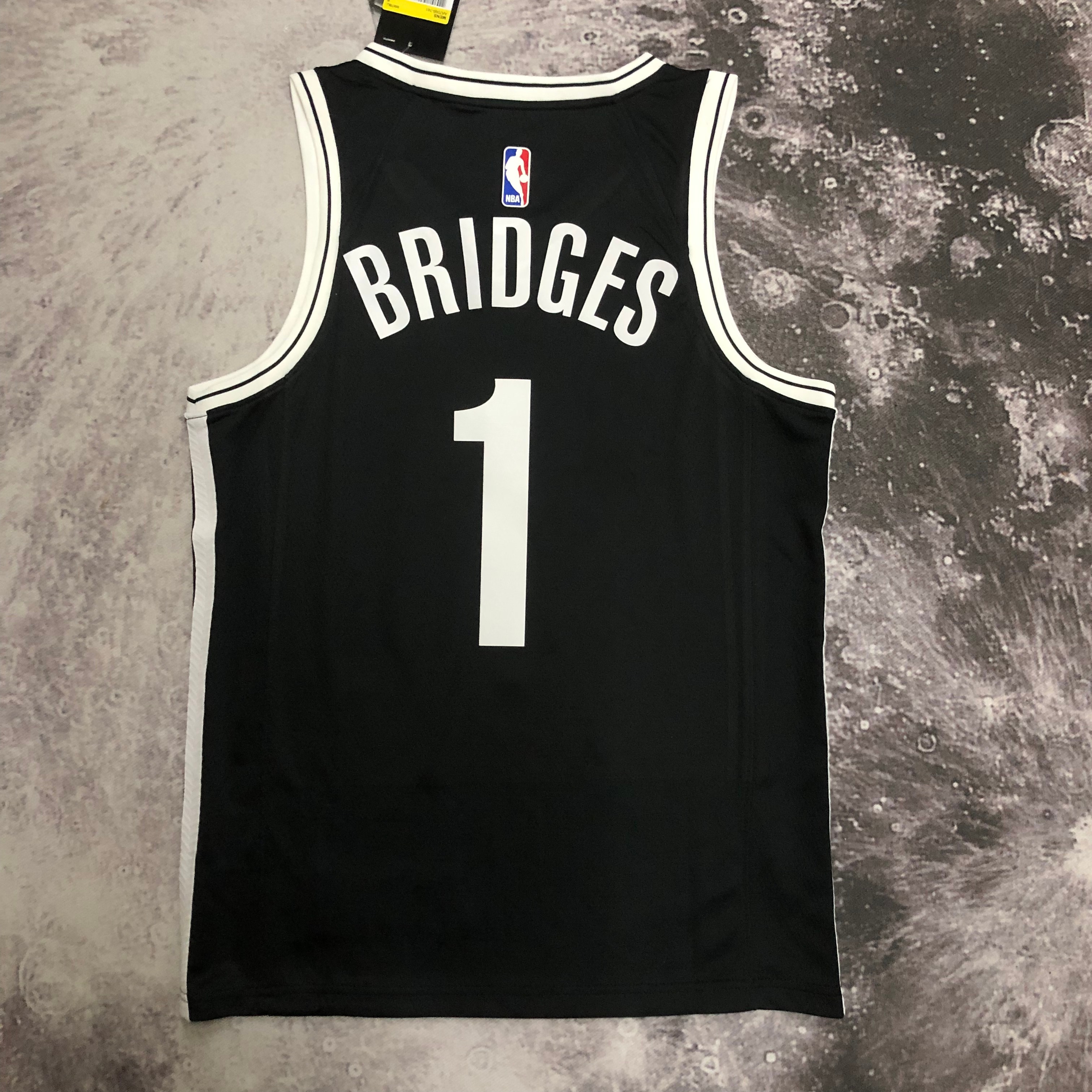 NBA Men 2023 Brooklyn Nets Black #1 BRIDGES Jersey High Quality Name and Number Print - leoleo123123