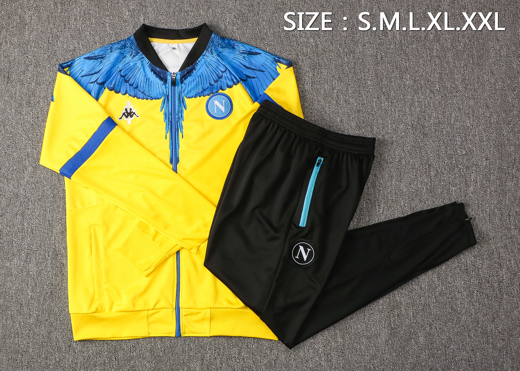 21-22 Napoli Yellow Jacket Tracksuit Thai Quality - leoleo123123