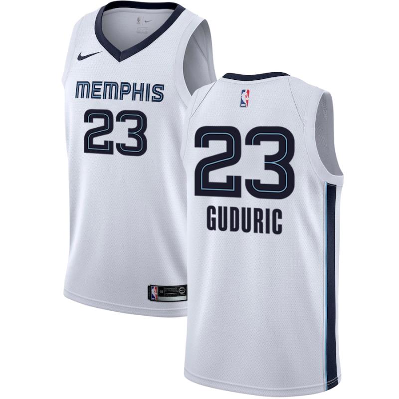 NBA Men Memphis Grizzlies White #23 GUDURIC Jersey High Quality Name and Number Print - leoleo123123