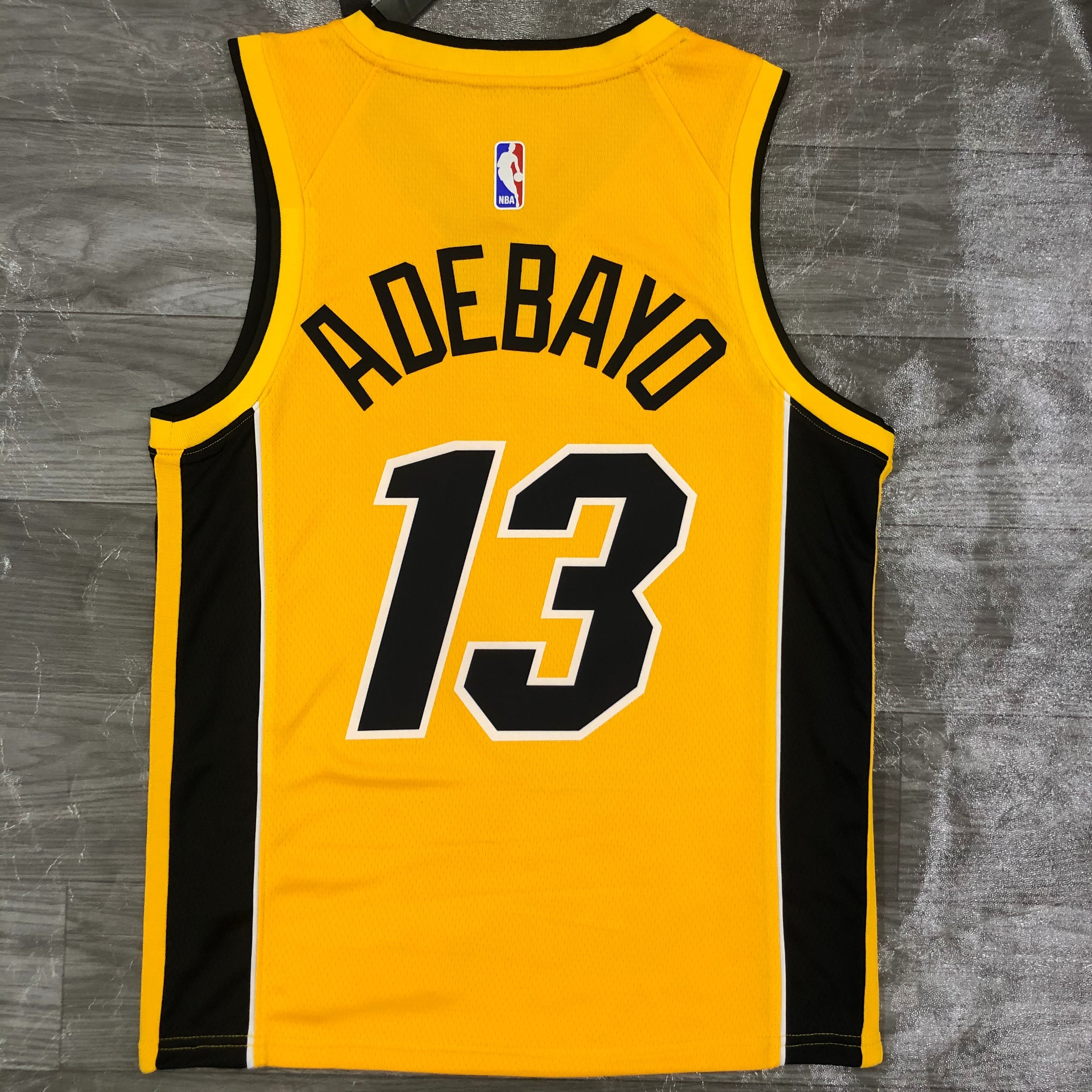 NBA Men Season 2021 Miami Heat Yellow Award Version #13 ADEBAYO Jersey High Quality Name and Number Print - leoleo123123